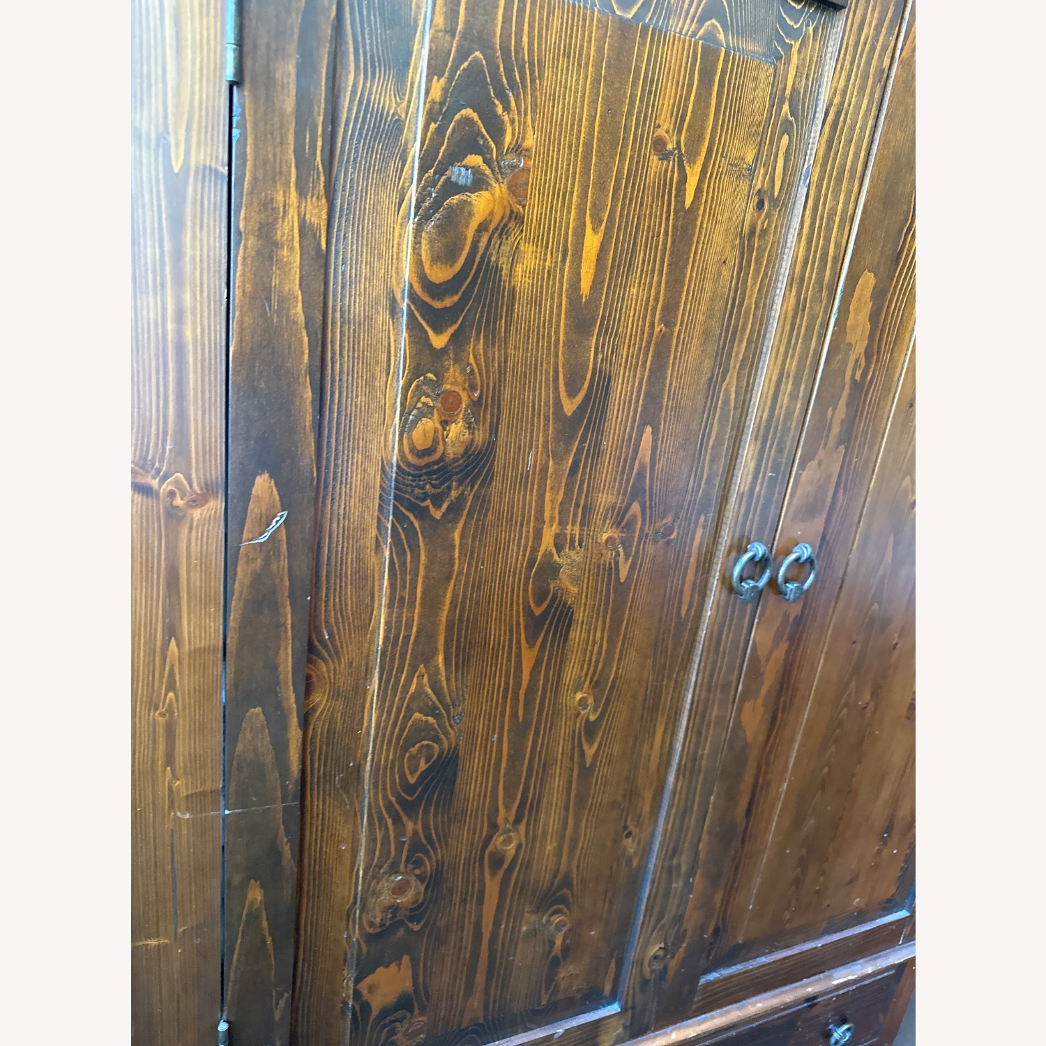 Dark Brown Sturdy Piece With TV Cutout - image-3
