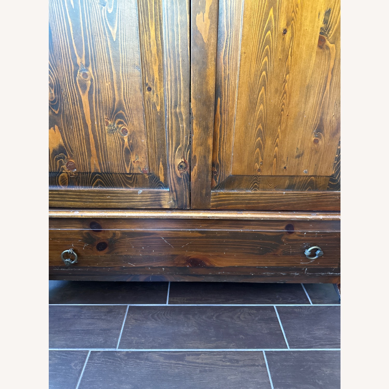Dark Brown Sturdy Piece With TV Cutout - image-4