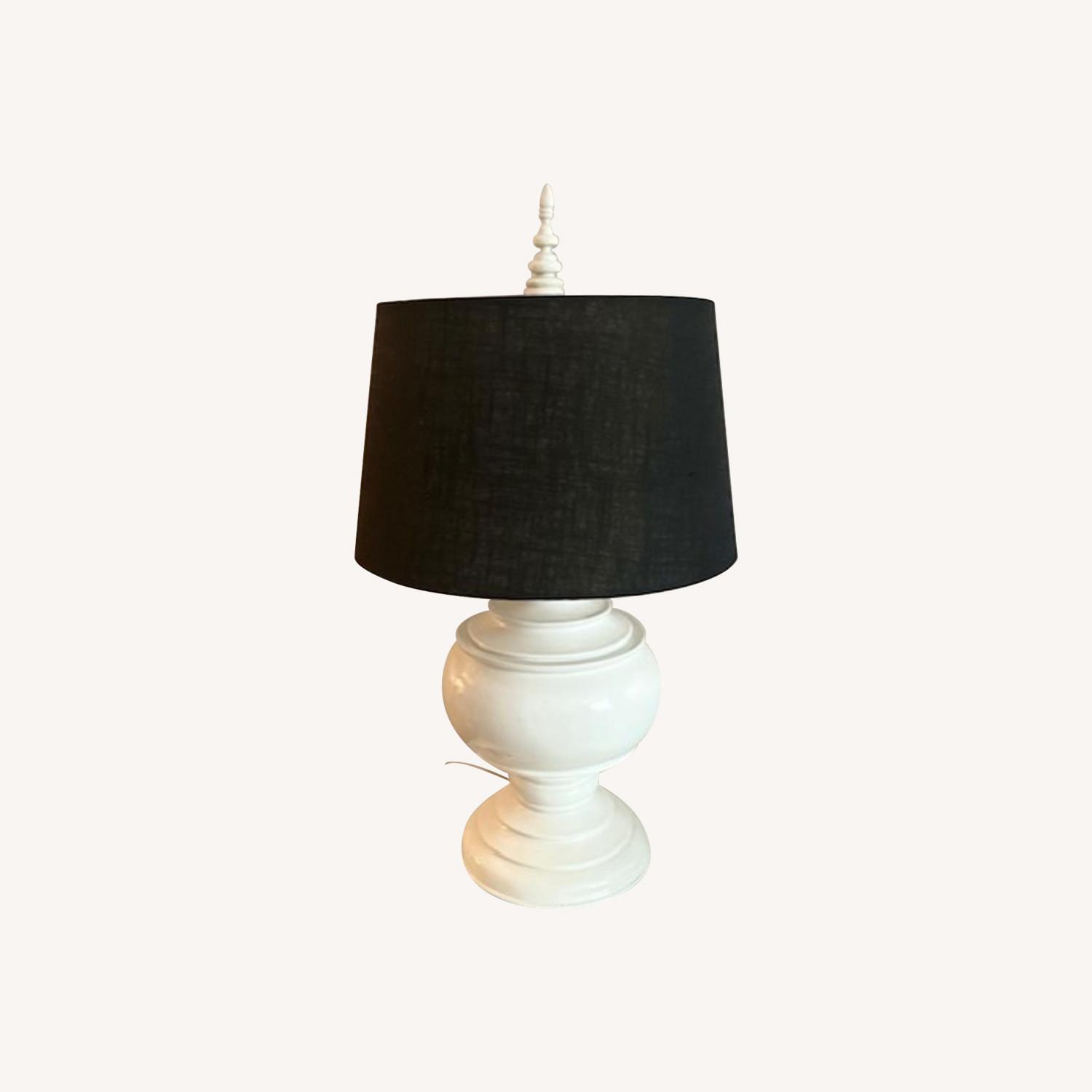 Black and White Ginger Jar Lamps - image-0