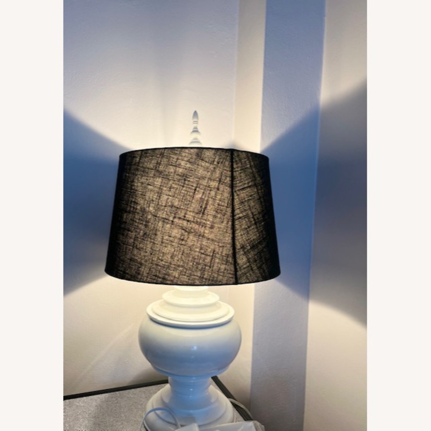 Black and White Ginger Jar Lamps - image-1