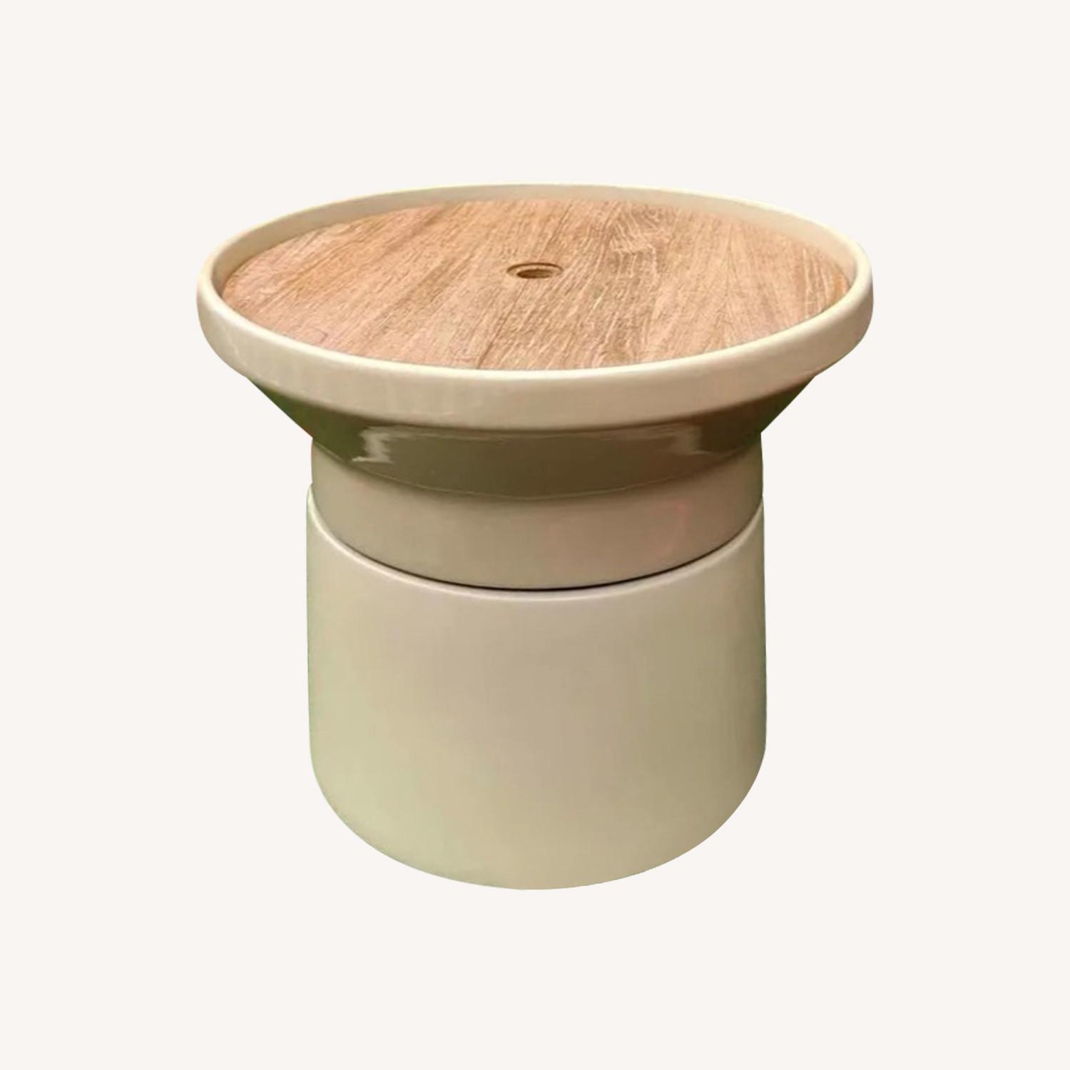Gloster Coso Coffee Table Teak Short Ceramic MCM - image-0