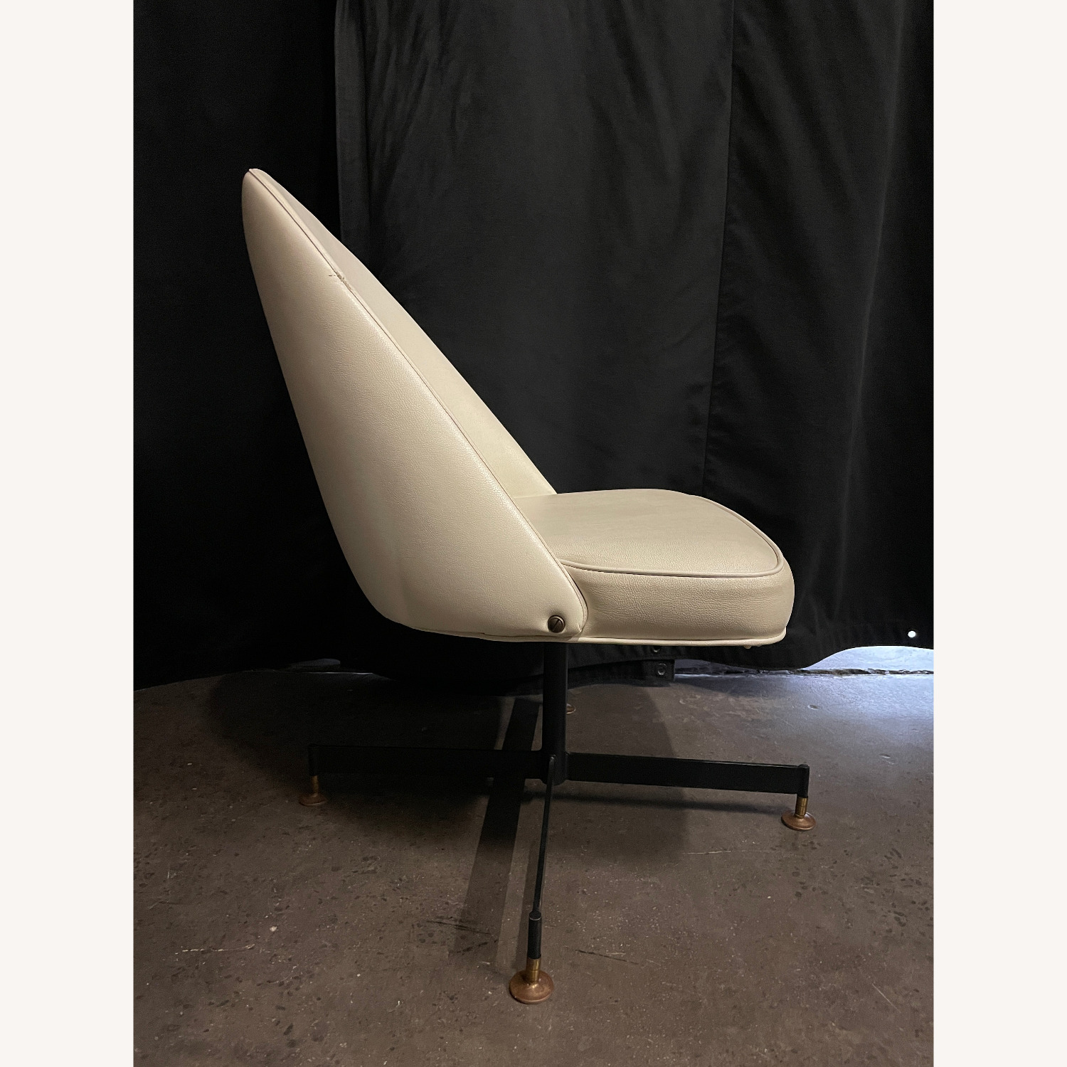 Vintage Vinyl Swiveling Dining Chairs - image-3