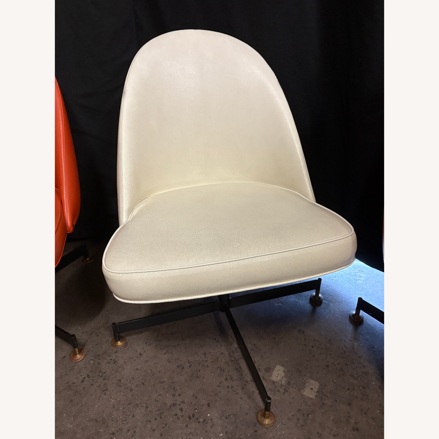 Vintage Vinyl Swiveling Dining Chairs - image-8