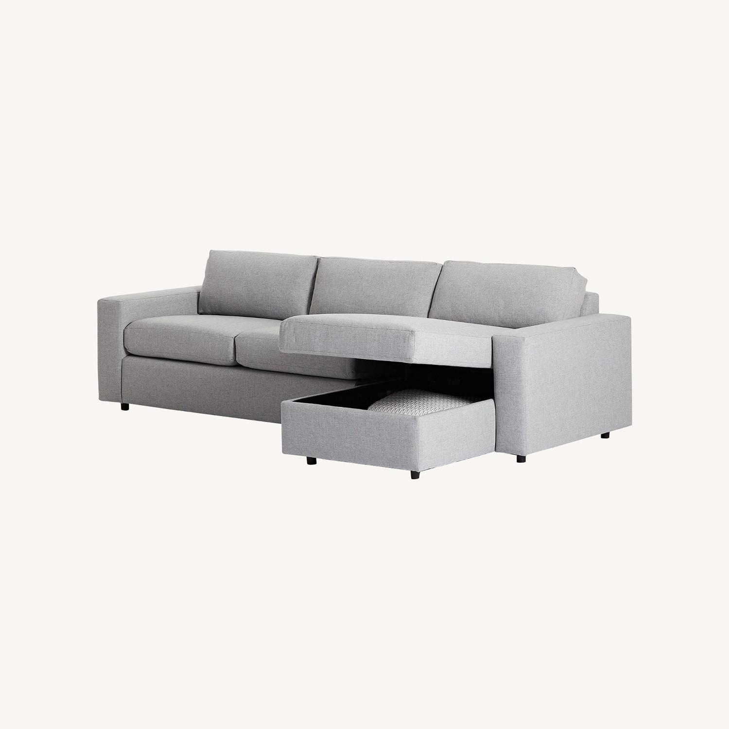 West Elm Sleeper Sofa with Storage - image-0
