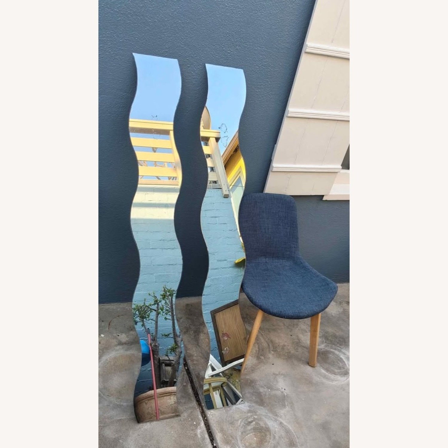 IKEA Vintage Wavy Krabb Wall Mirror 90s - image-1