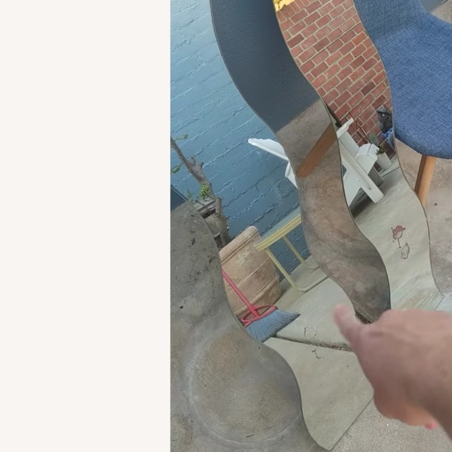 IKEA Vintage Wavy Krabb Wall Mirror 90s - image-17