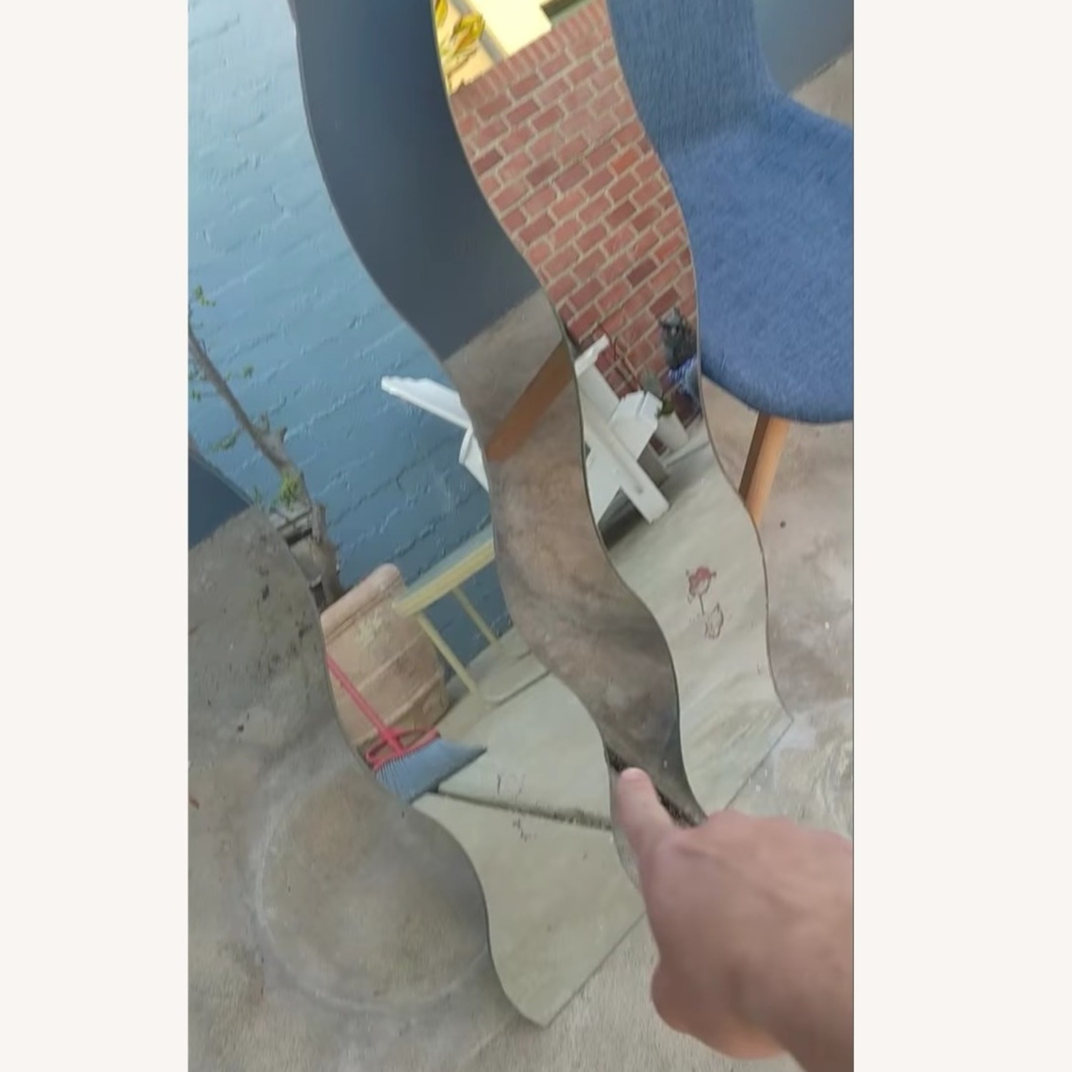 IKEA Vintage Wavy Krabb Wall Mirror 90s - image-16