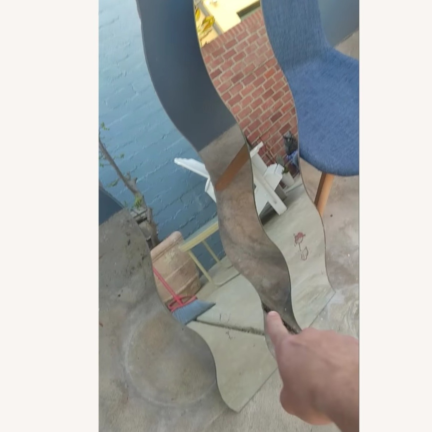 IKEA Vintage Wavy Krabb Wall Mirror 90s - image-6