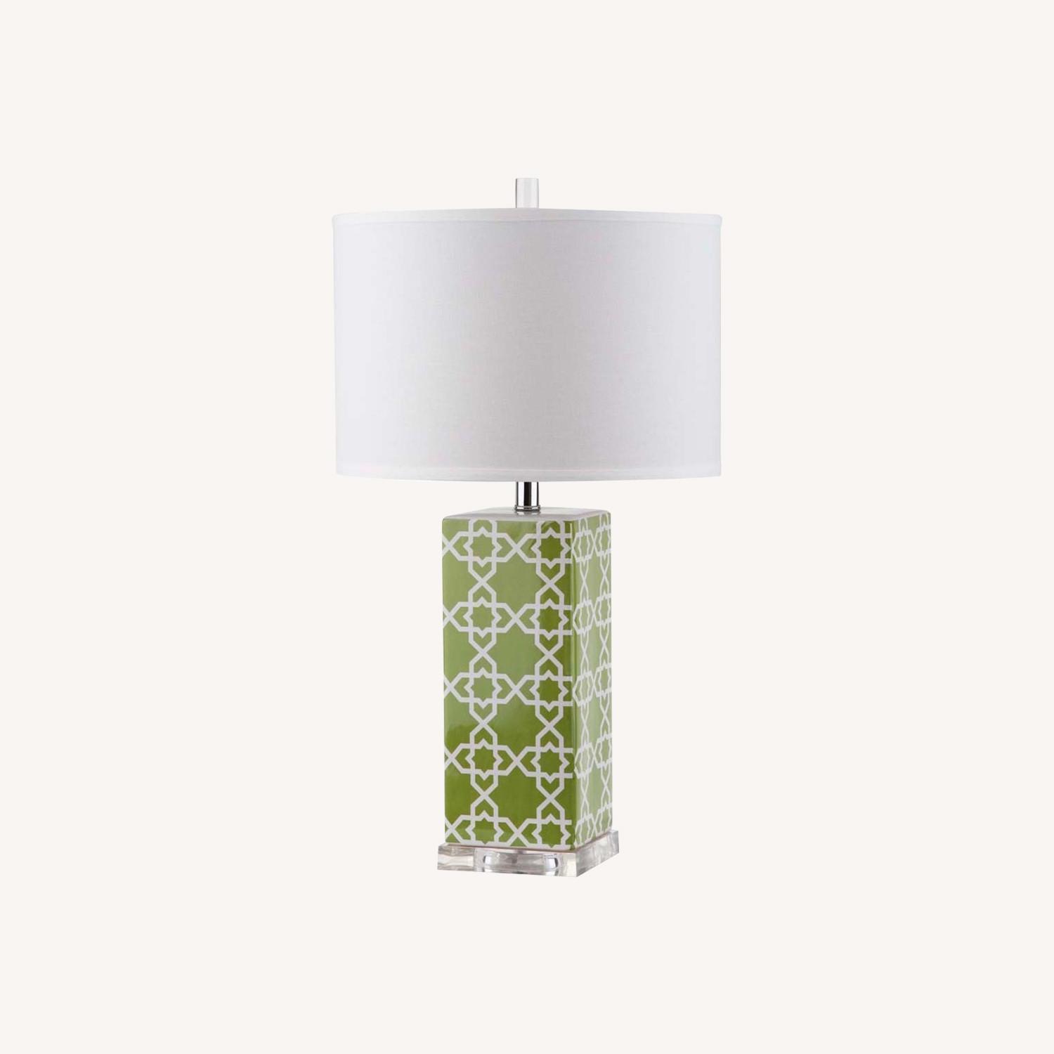 Safavieh Quatrefoil Set of 2 Table Lamps Green - image-0