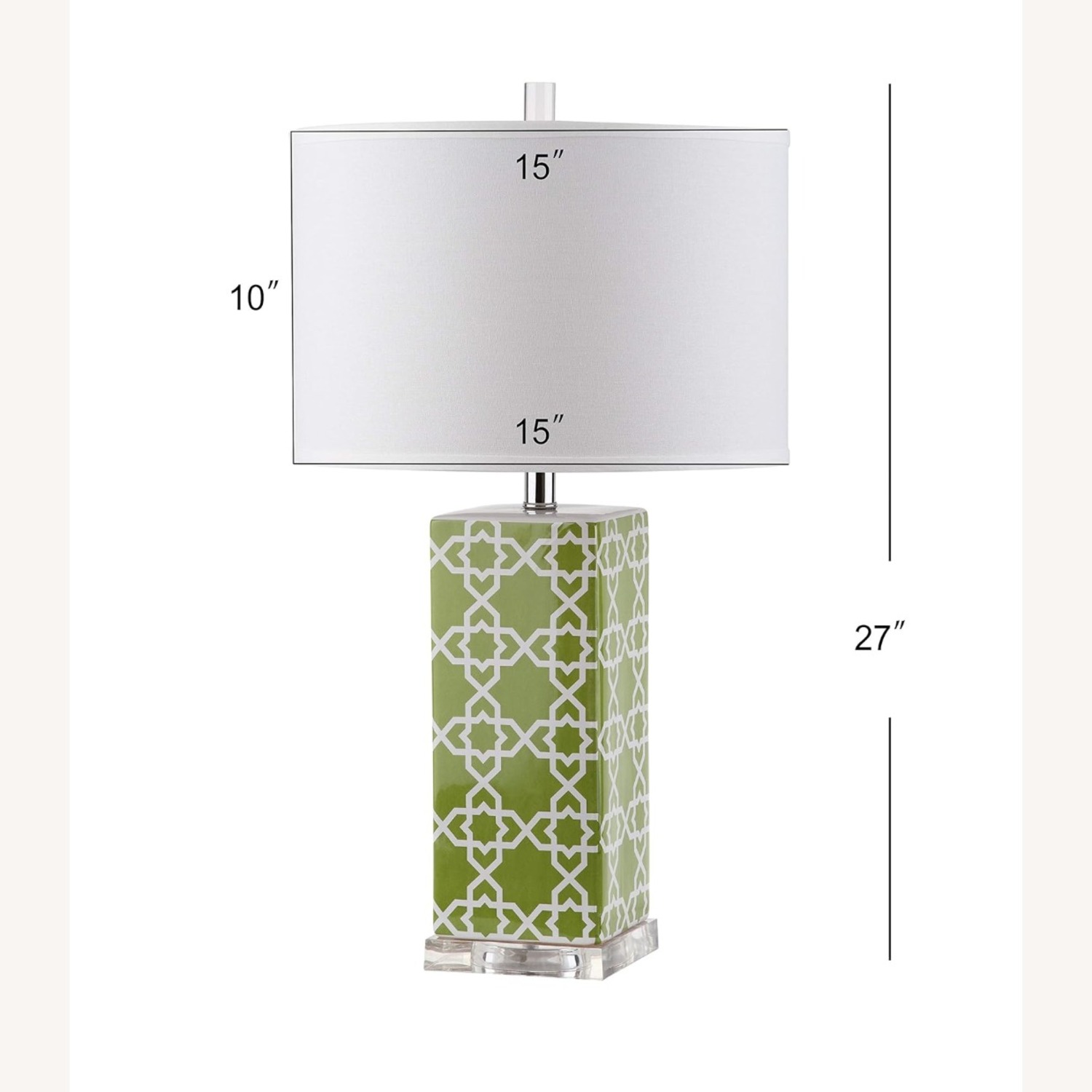 Safavieh Quatrefoil Set of 2 Table Lamps Green - image-2