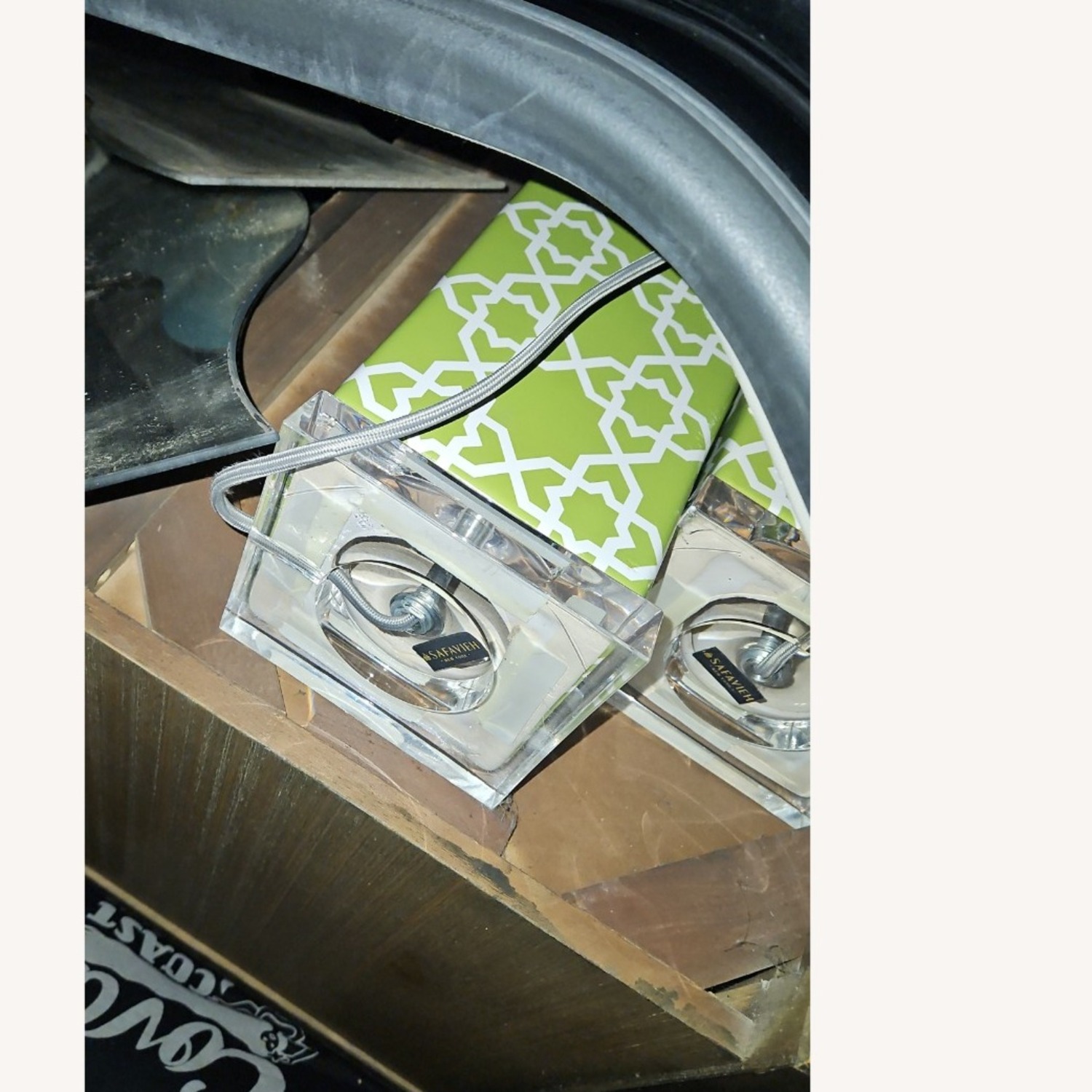 Safavieh Quatrefoil Set of 2 Table Lamps Green - image-4