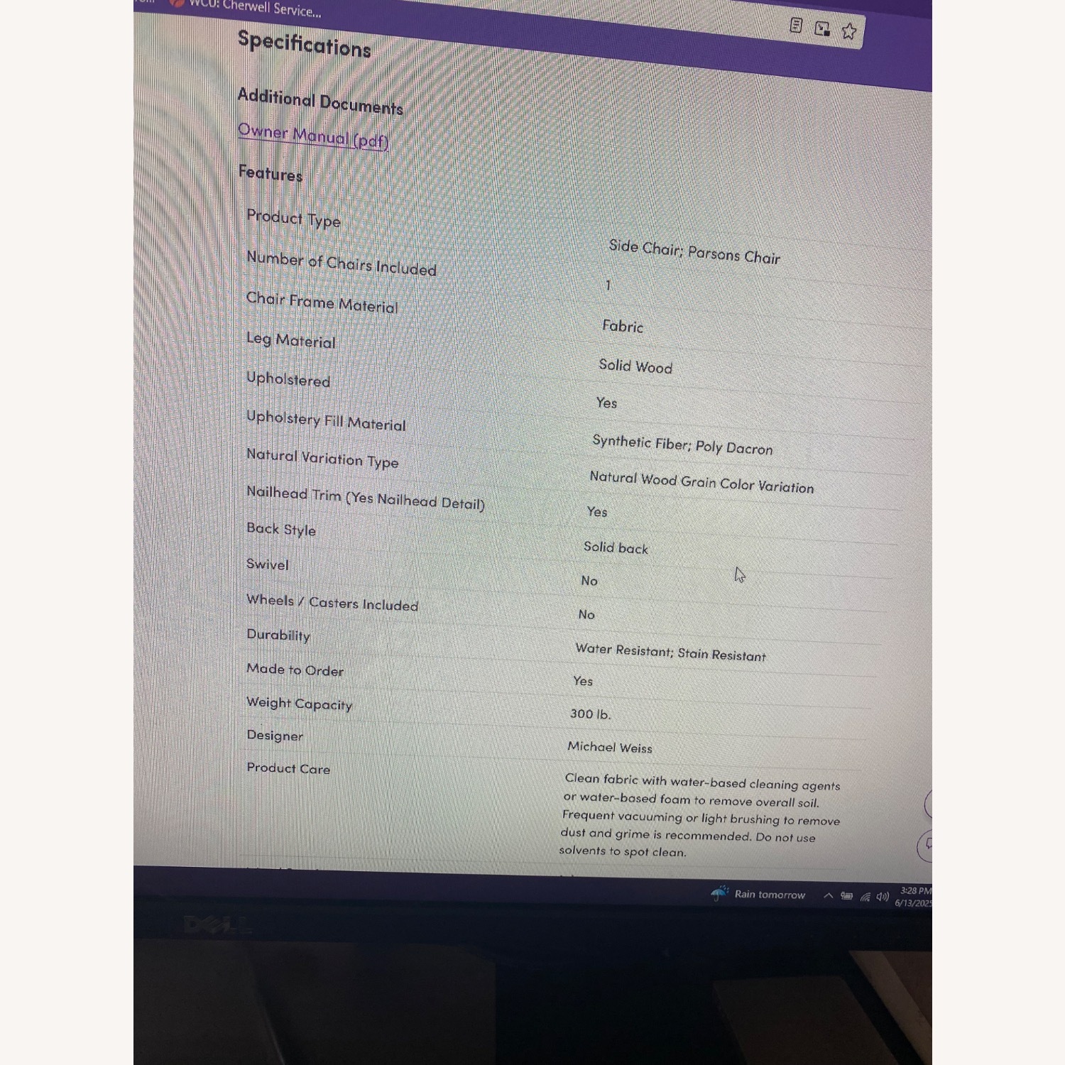 Vanguard Michael Weiss Travis Side Chair - image-9