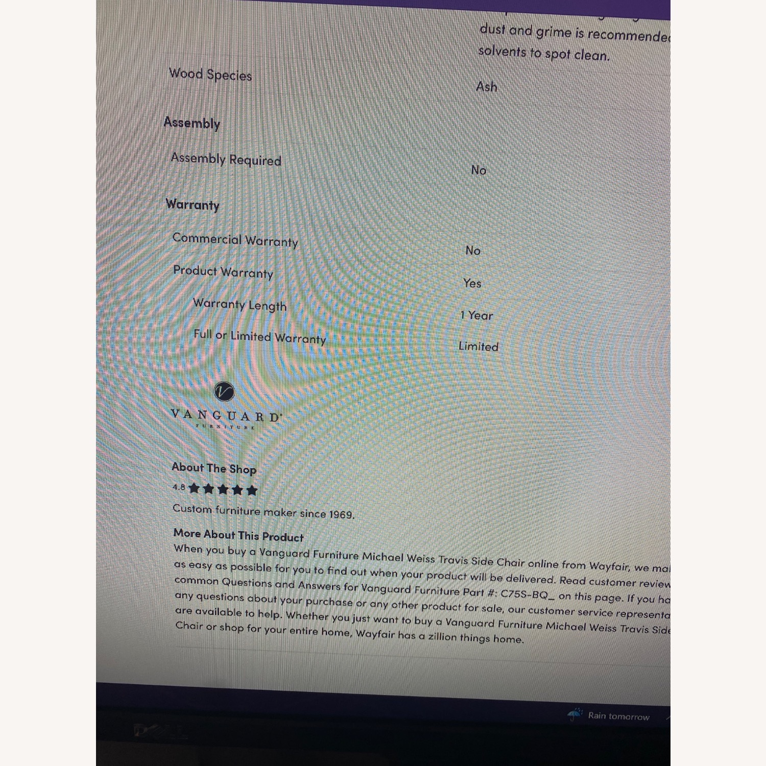 Vanguard Michael Weiss Travis Side Chair - image-10