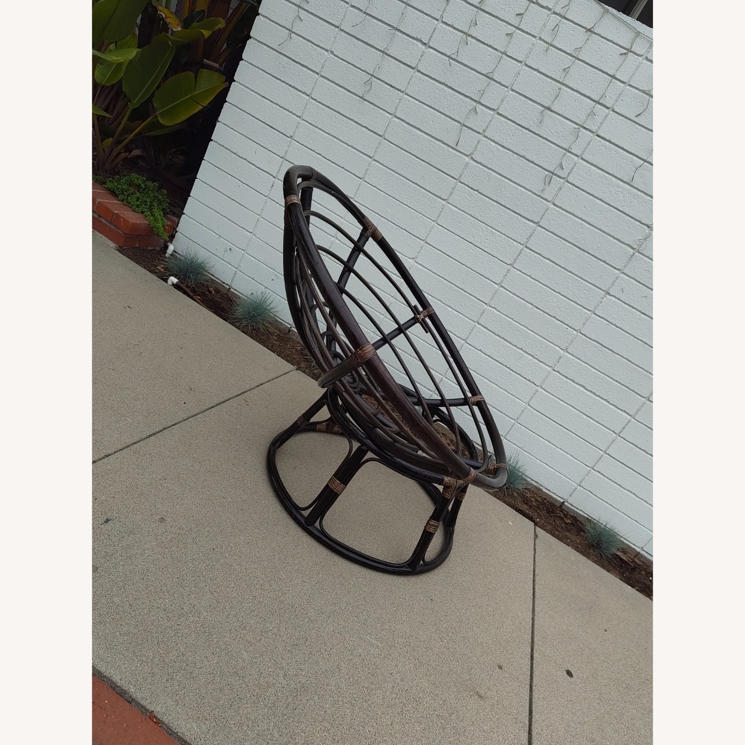 MCM French Papasan Lounge Chair in Bamboo, 1970s - image-3