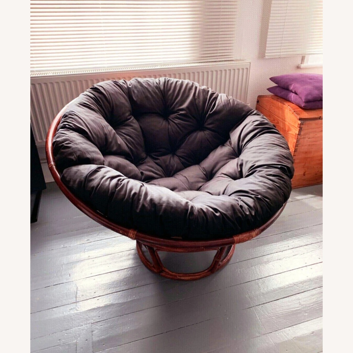 MCM French Papasan Lounge Chair in Bamboo, 1970s - image-11