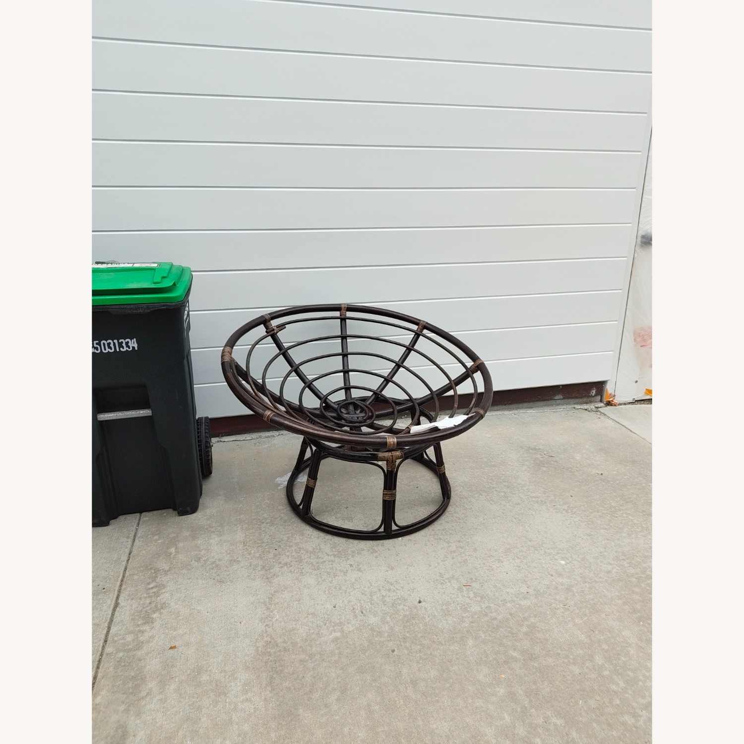 MCM French Papasan Lounge Chair in Bamboo, 1970s - image-1