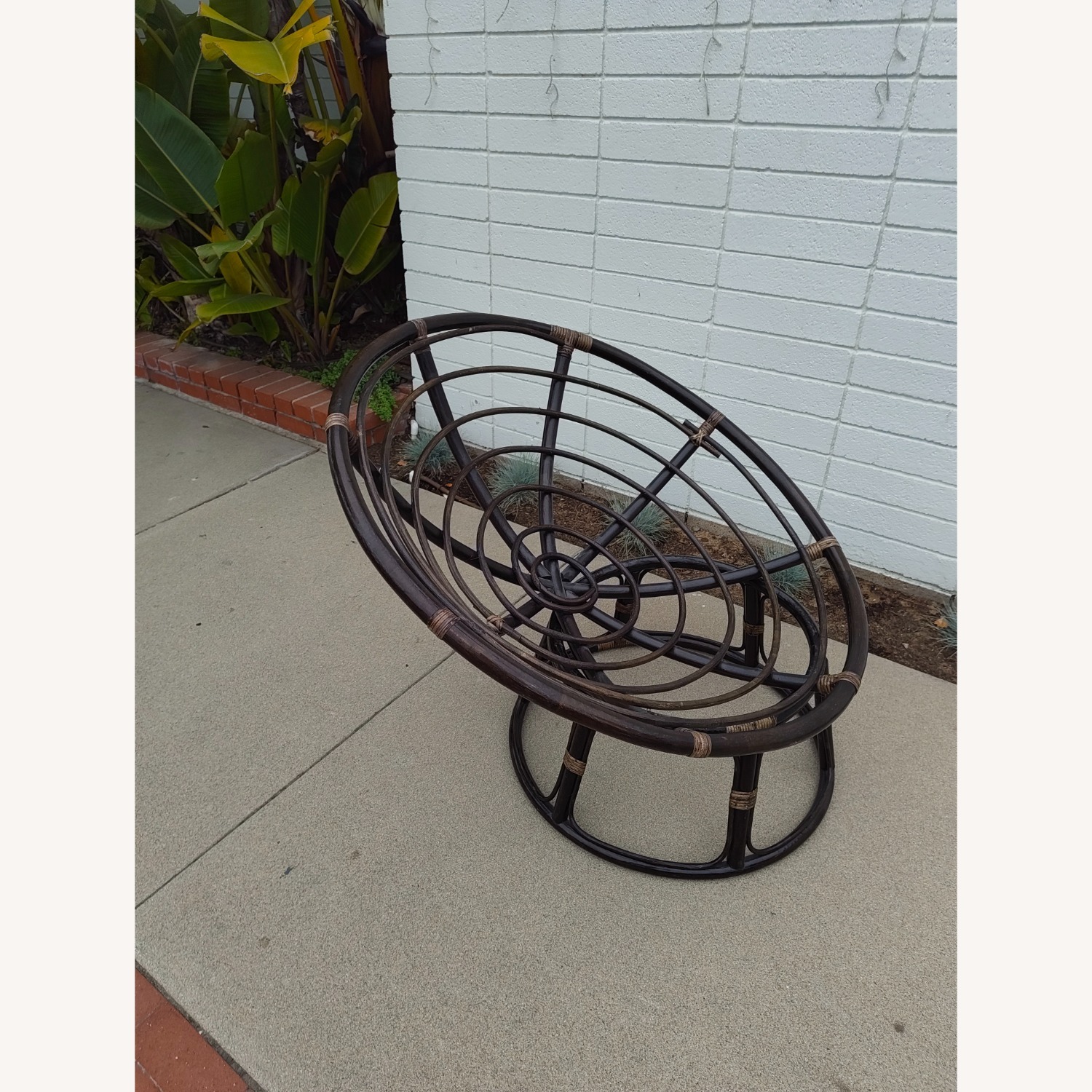 MCM French Papasan Lounge Chair in Bamboo, 1970s - image-2