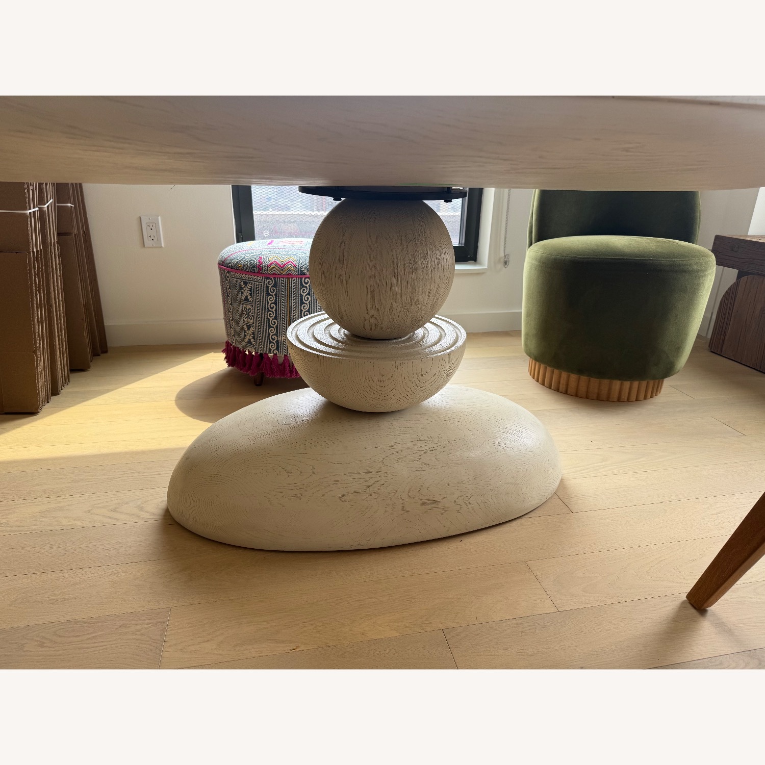 Sonali Oval 78' Pedestal Wood Dining Table - image-3