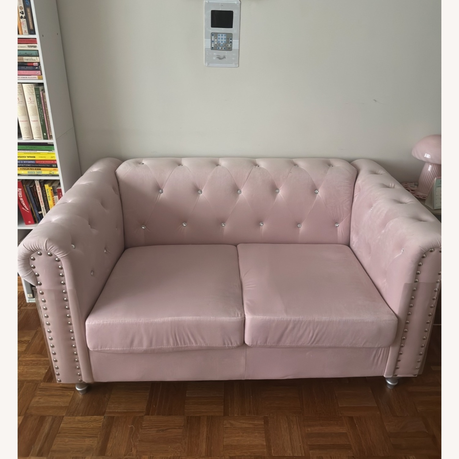 Raisa Pink Glam Loveseat - image-2
