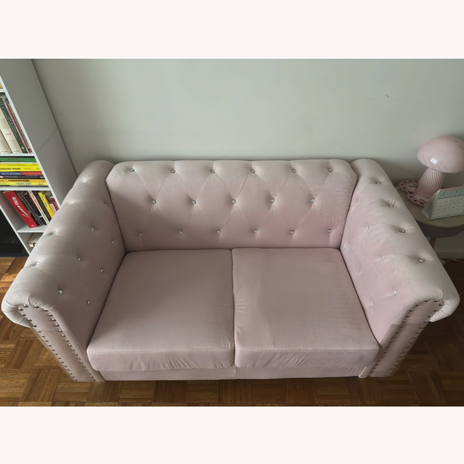 Raisa Pink Glam Loveseat - image-3