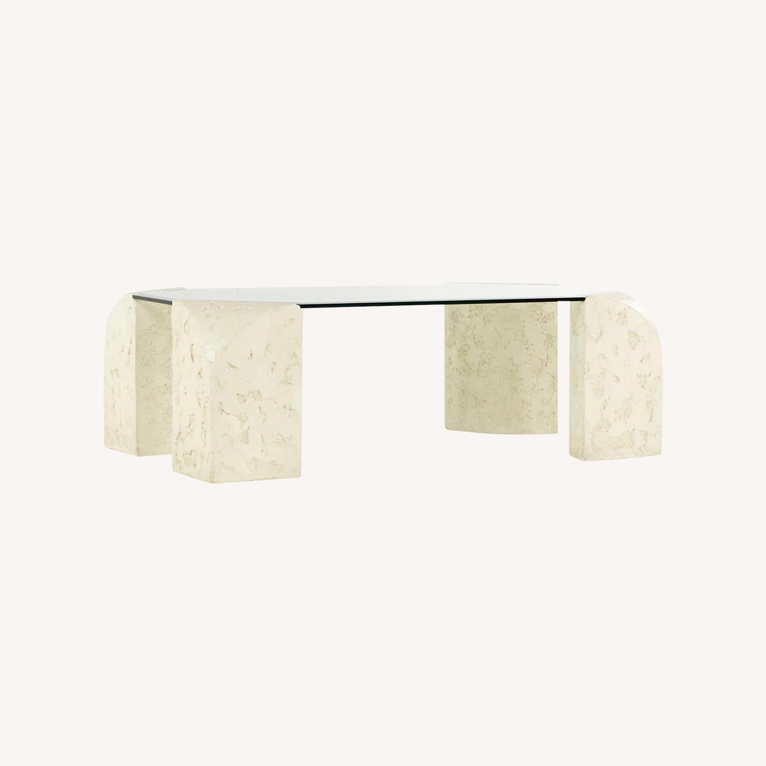 ModernHill Stone and Glass Coffee Table - image-0