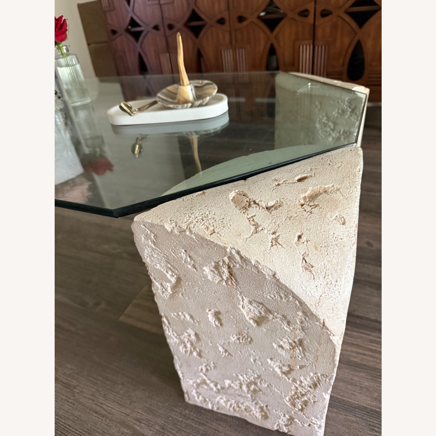 ModernHill Stone and Glass Coffee Table - image-5
