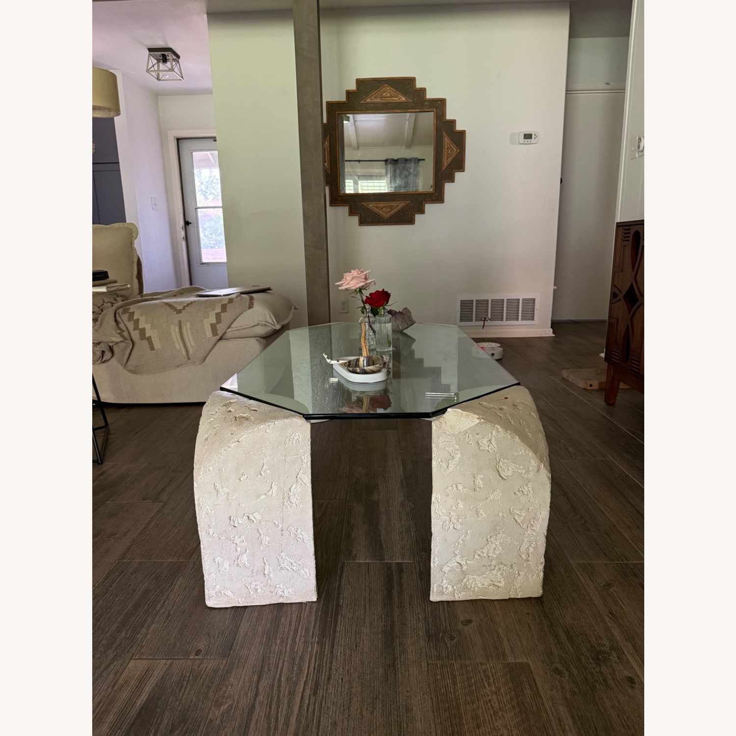 ModernHill Stone and Glass Coffee Table - image-4