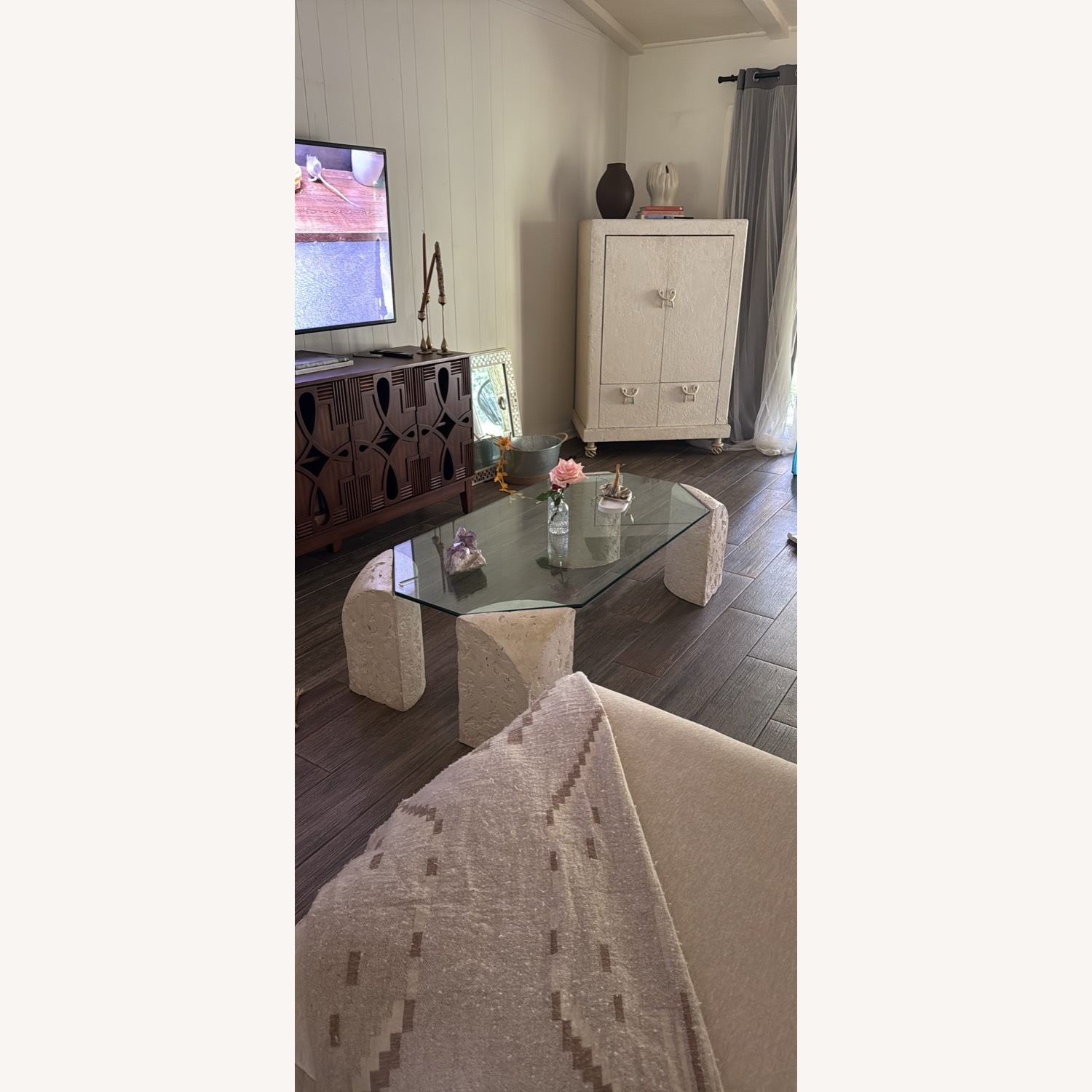 ModernHill Stone and Glass Coffee Table - image-6