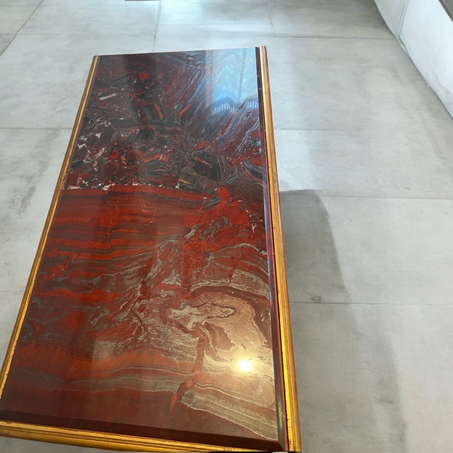 VIntage Rococo Italian Wood Granite Console - image-5