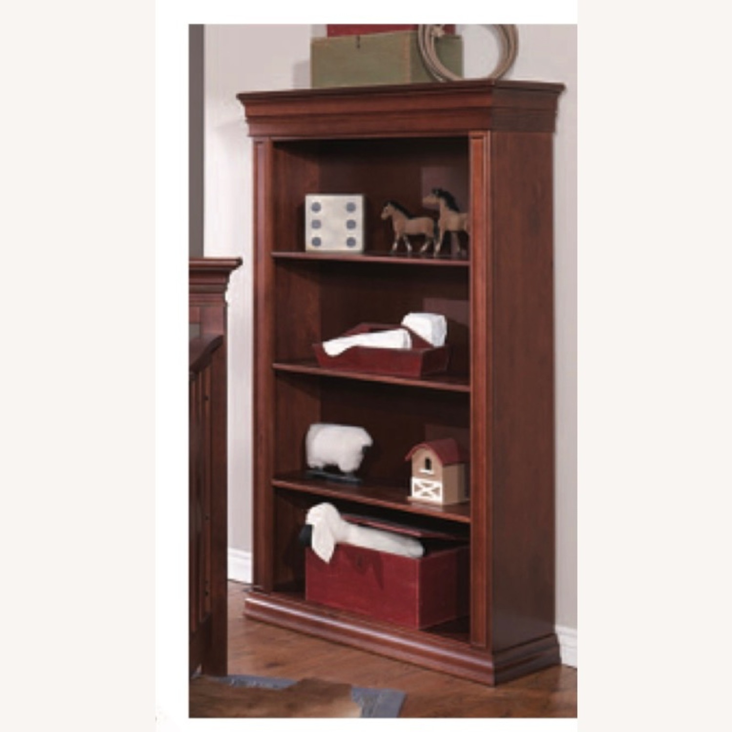 Elegant Walnut Hardwood Bookcase - image-5