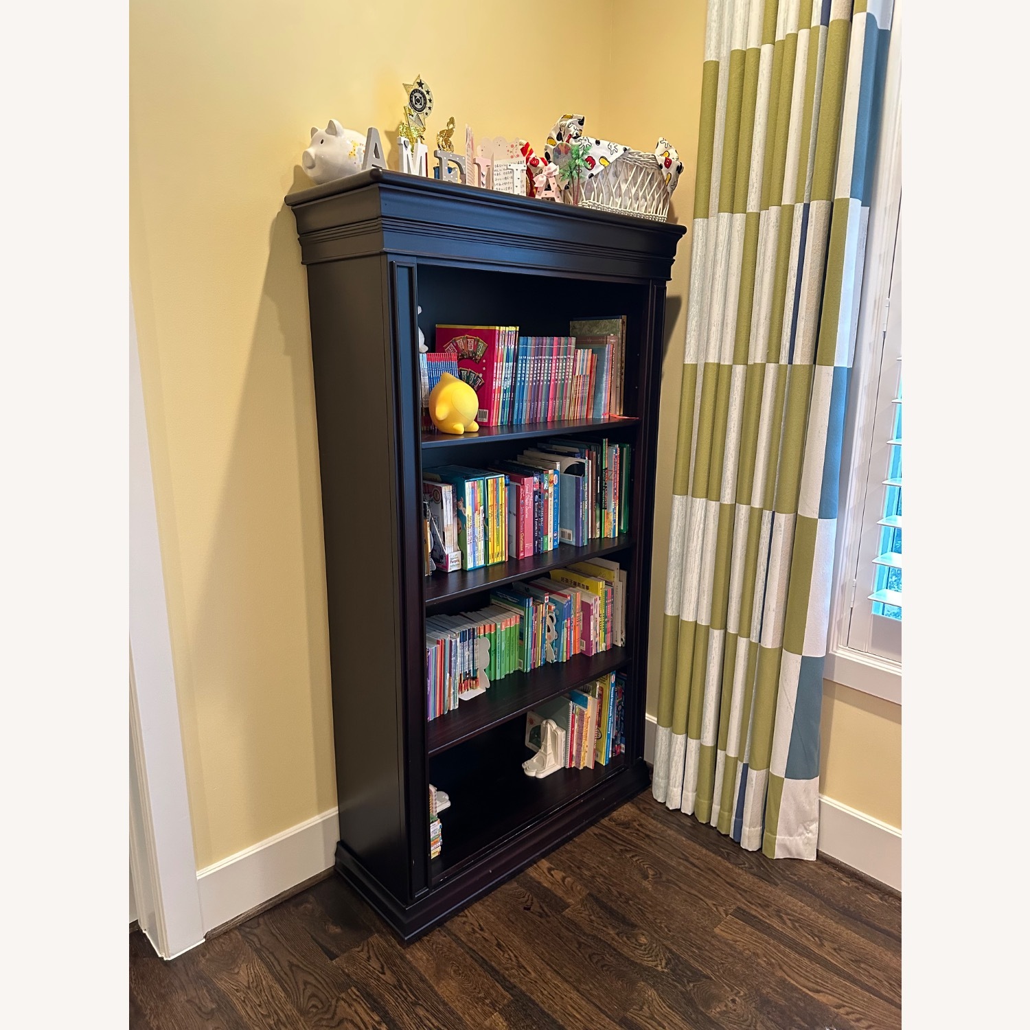 Elegant Walnut Hardwood Bookcase - image-1