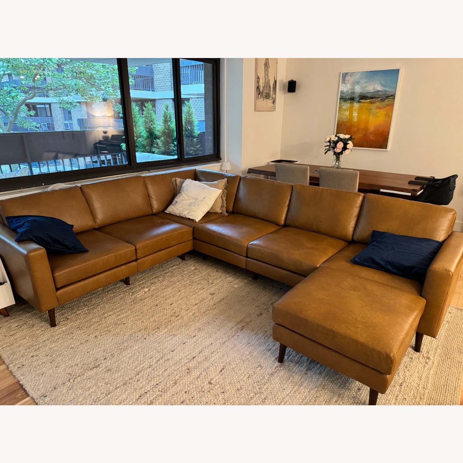 Burrow Nomad Leather 6-Seat Corner Sectional - image-4