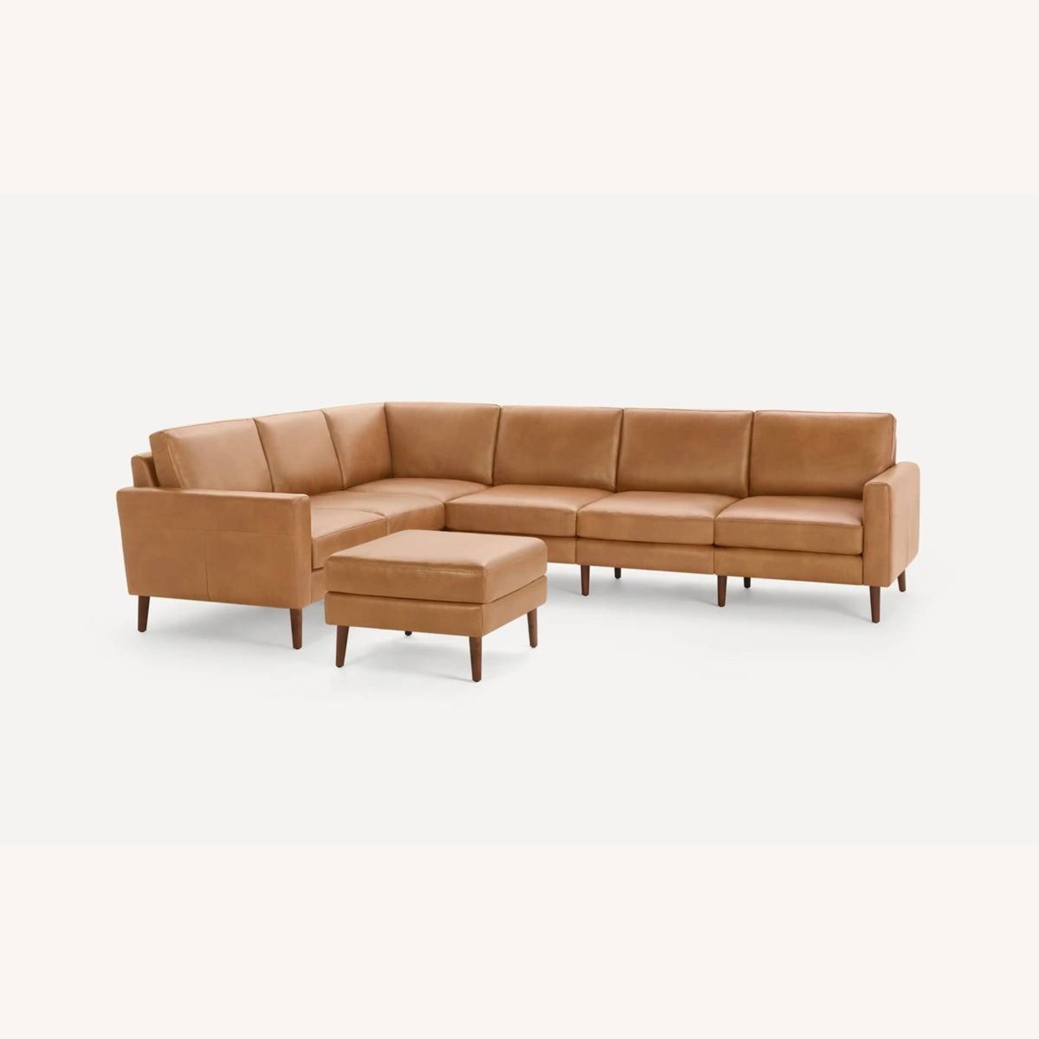 Burrow Nomad Leather 6-Seat Corner Sectional - image-1