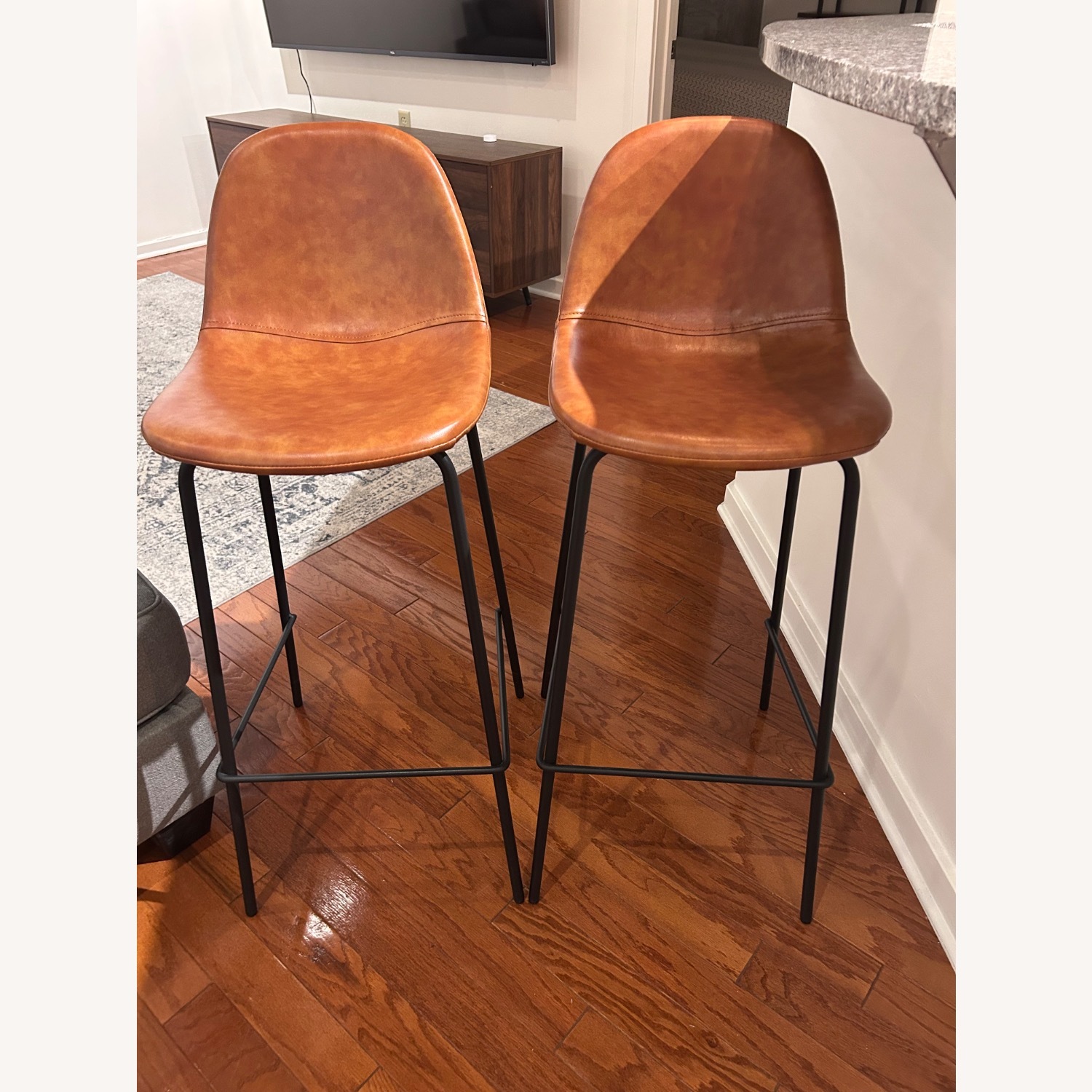 Kody Vegan Leather Bar and Counter Stool - image-1