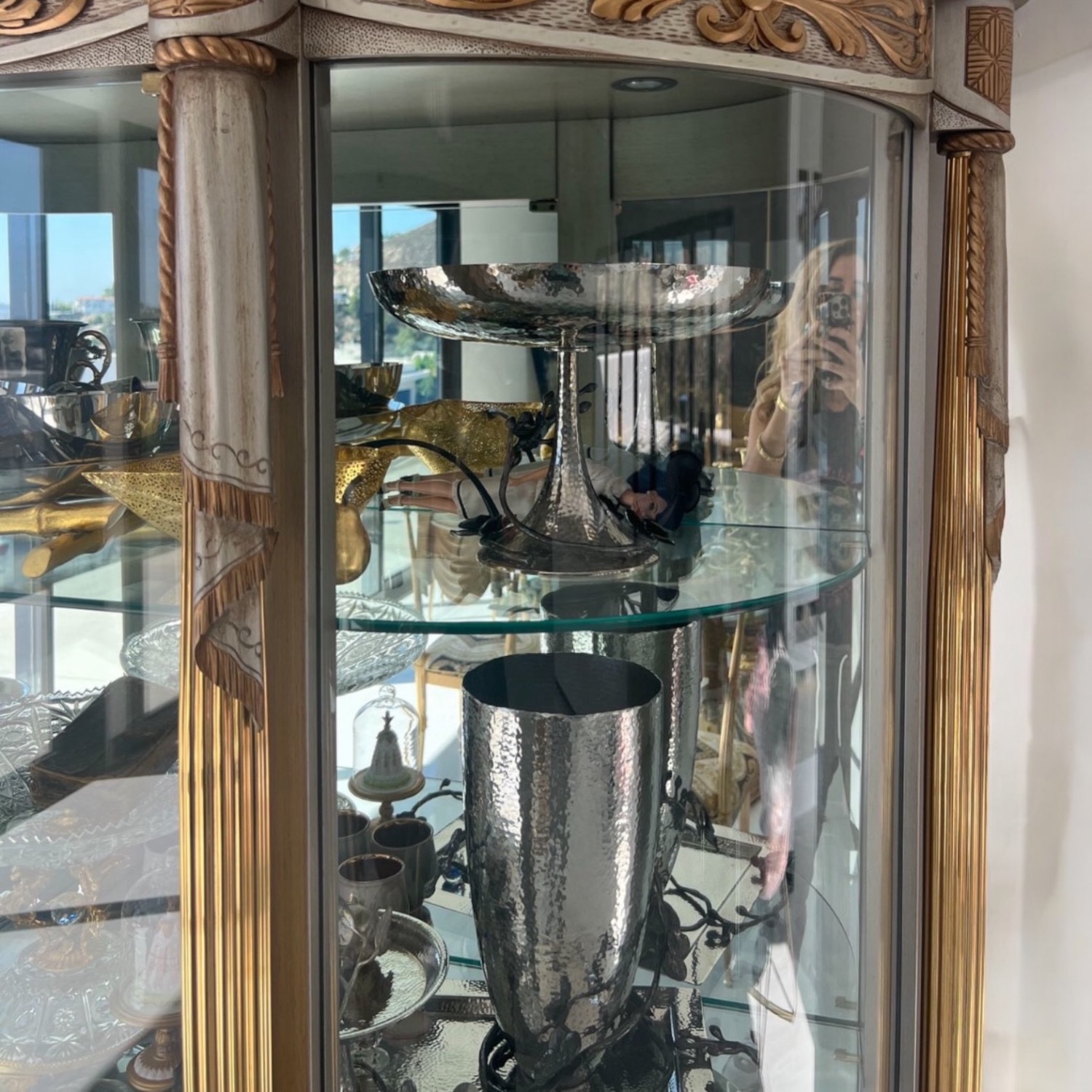 Italian Rococo GLaSS DisPlay Cabinet VItrine - image-8