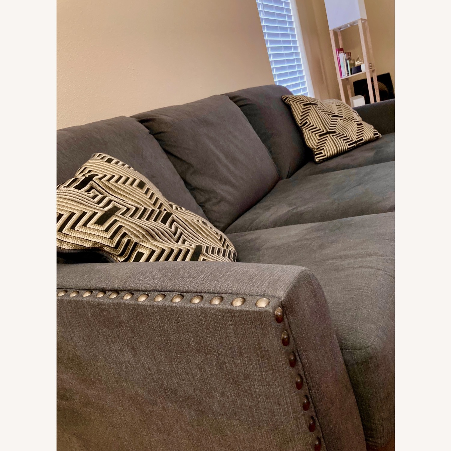 Ashley Furniture Gray Sofa and Ottoman - image-3