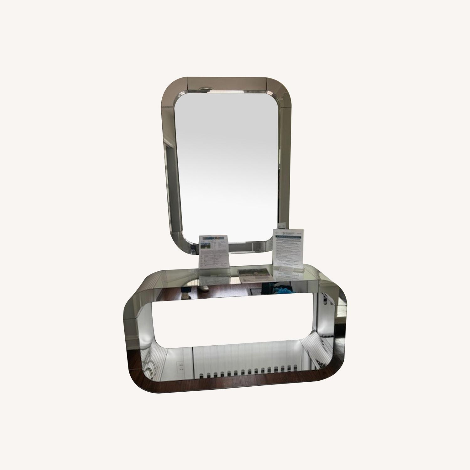 Wall Mirror and Matching Console - image-0