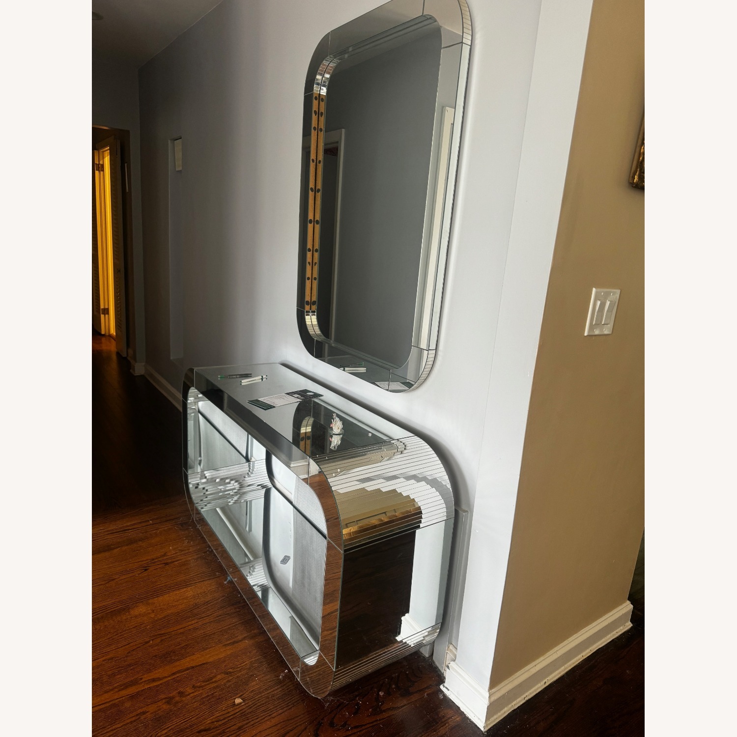 Wall Mirror and Matching Console - image-2