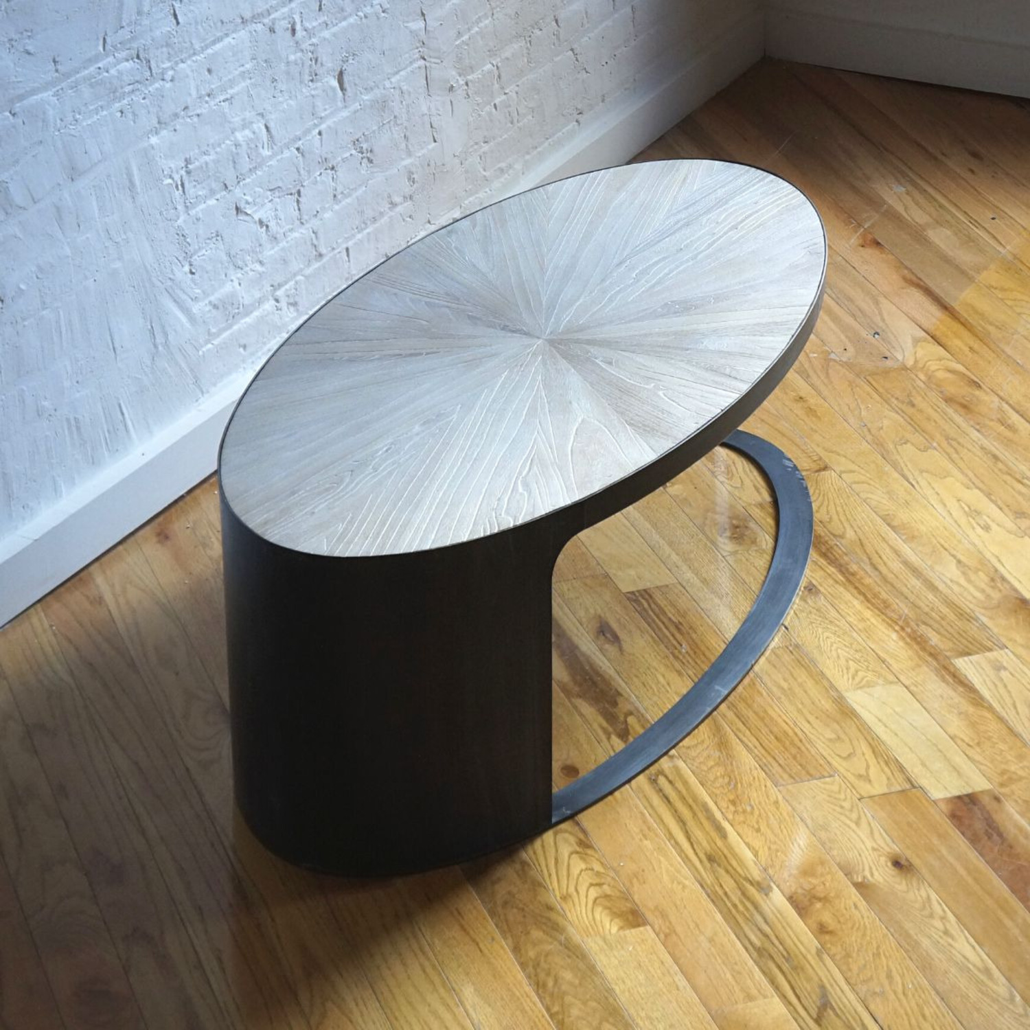 White Modern Coffee Table W Intricate Pattern - image-2