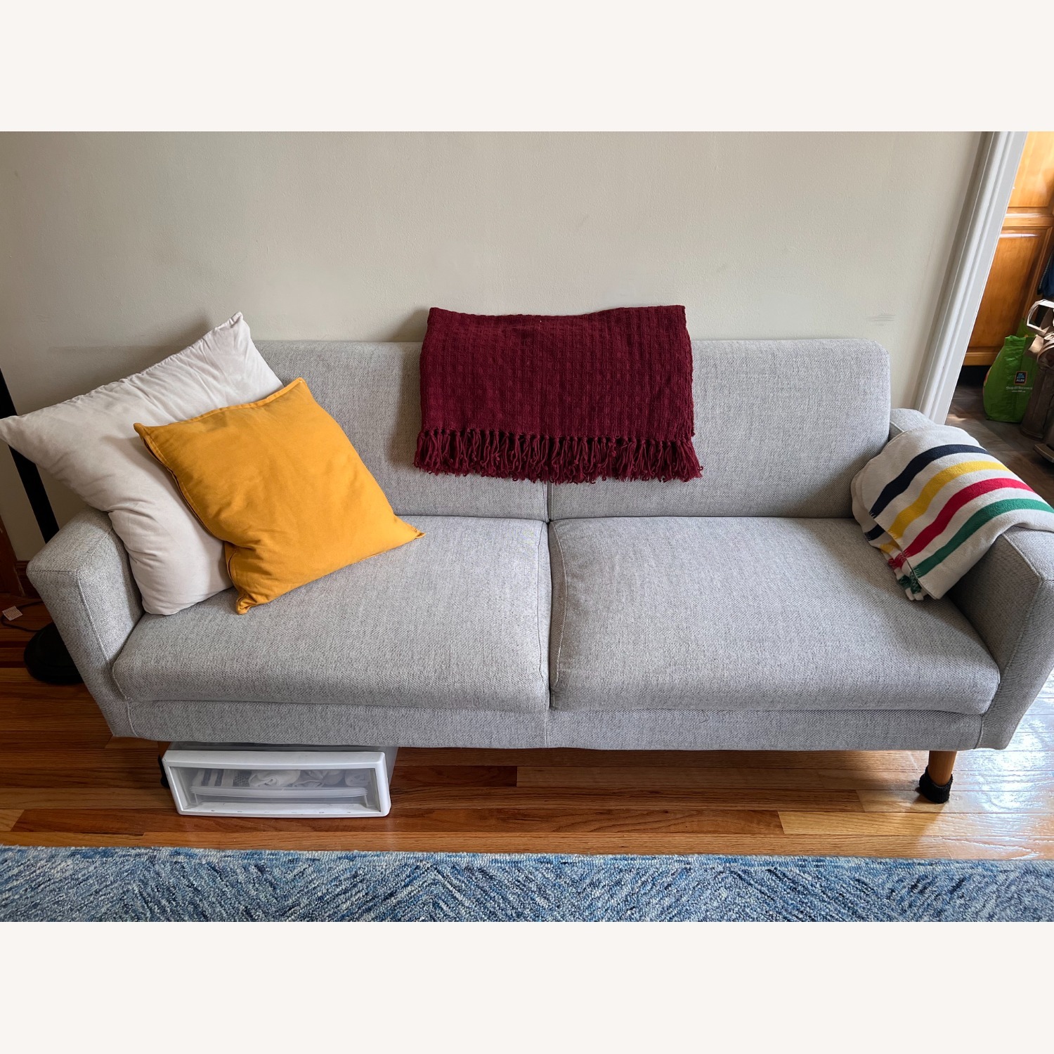 West Elm Light Gray Oliver 2-Seater Sofa - image-2