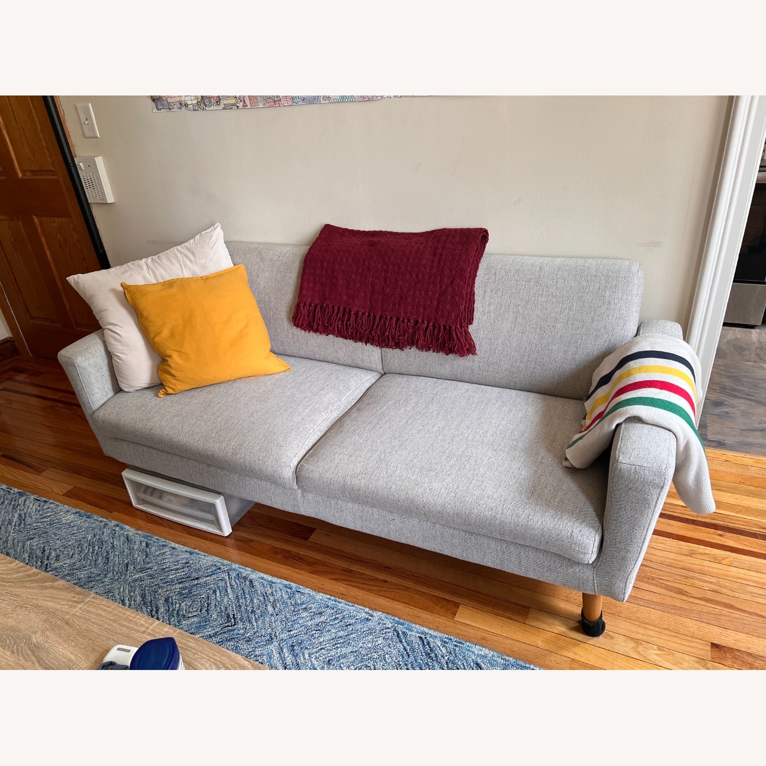 West Elm Light Gray Oliver 2-Seater Sofa - image-1