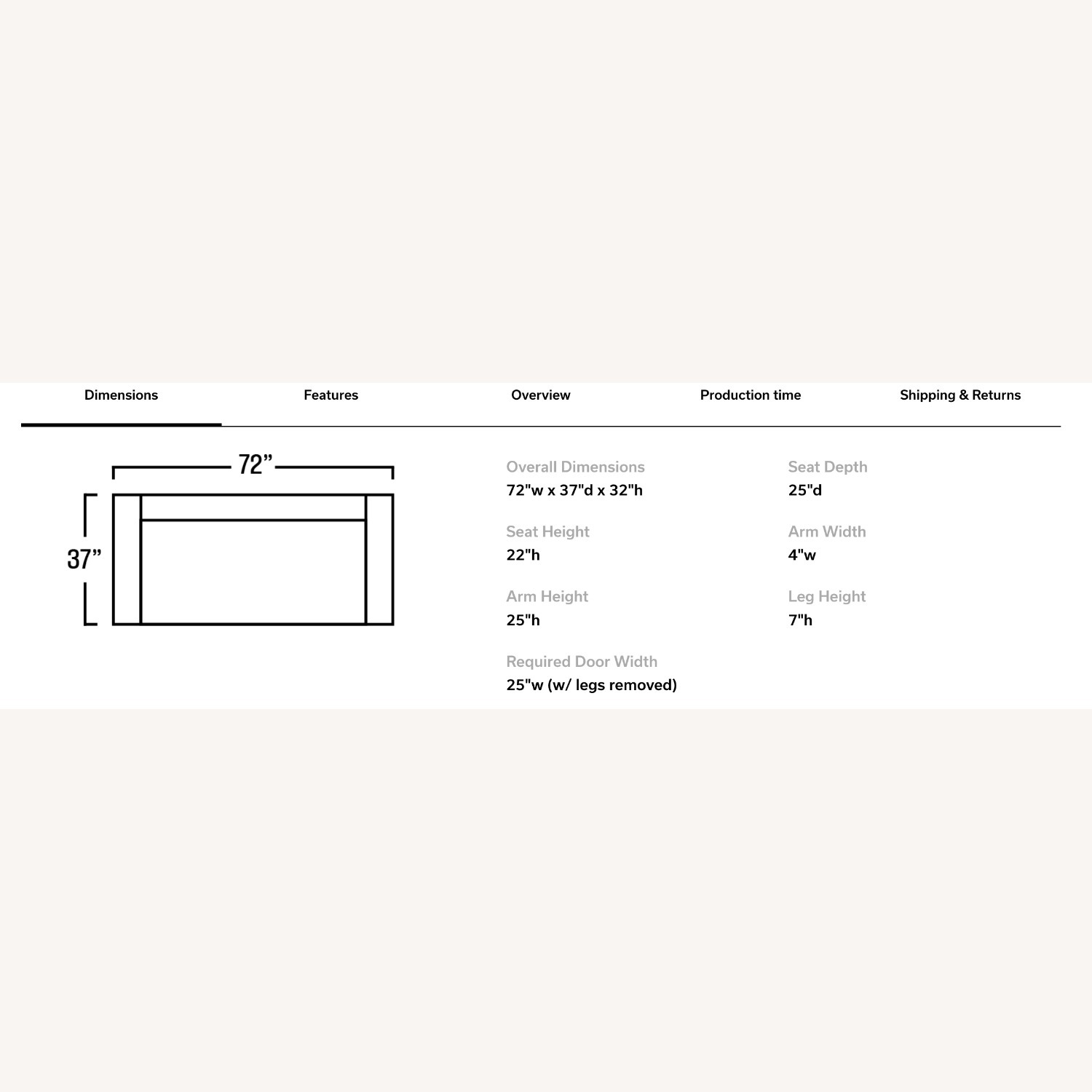 Apt2B Saxon Sofa 72" - image-4
