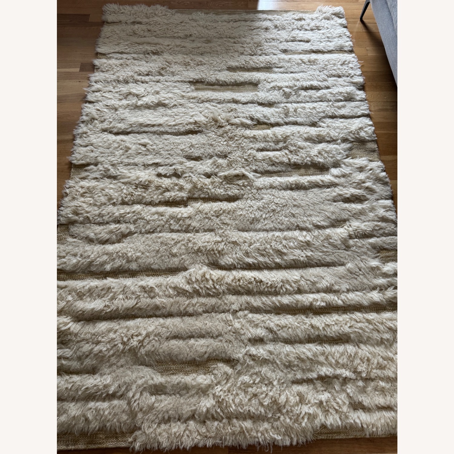 Anthropologie Tufted Evie Cream Textured Ruf 5’ x 8’ - image-8