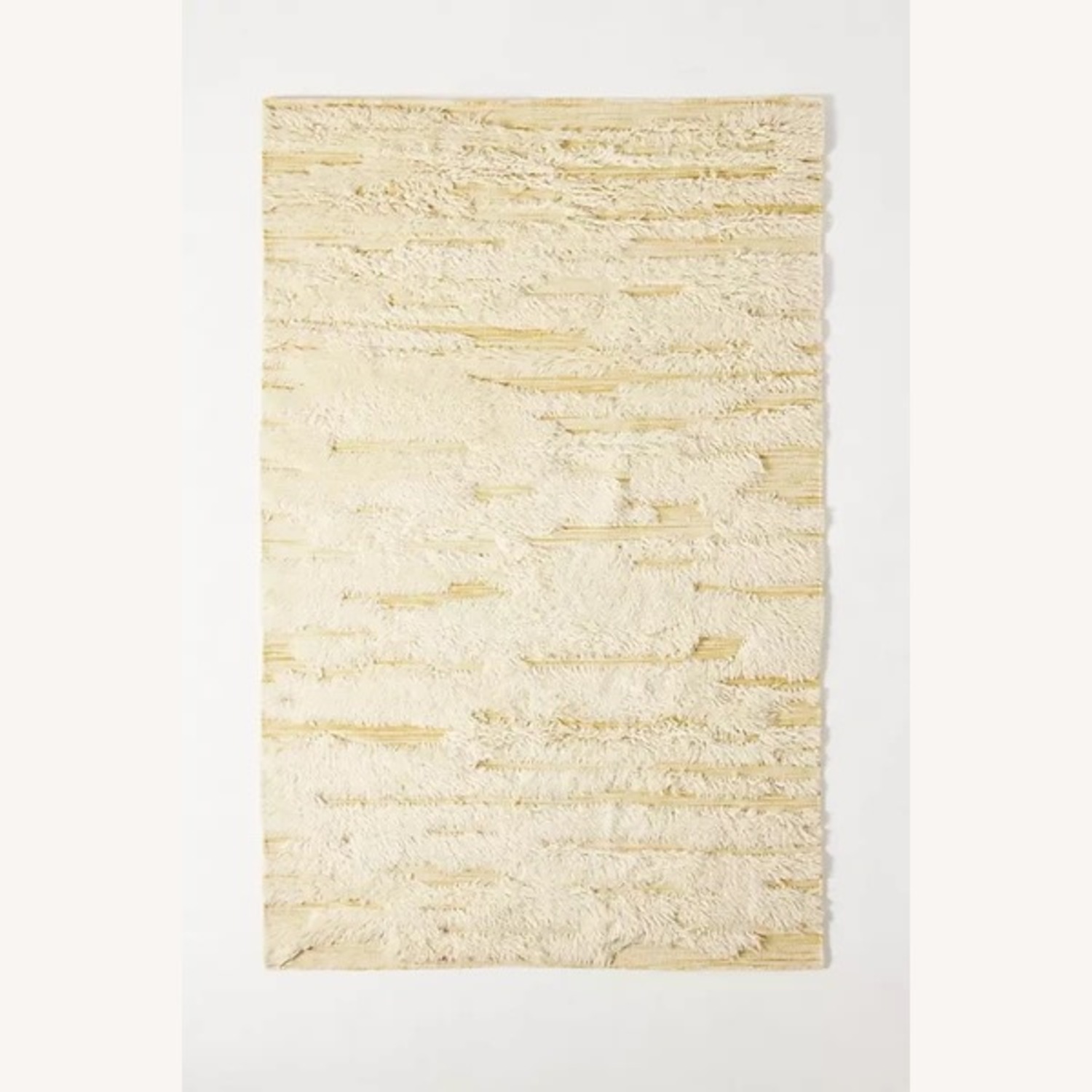 Anthropologie Tufted Evie Cream Textured Ruf 5’ x 8’ - image-1