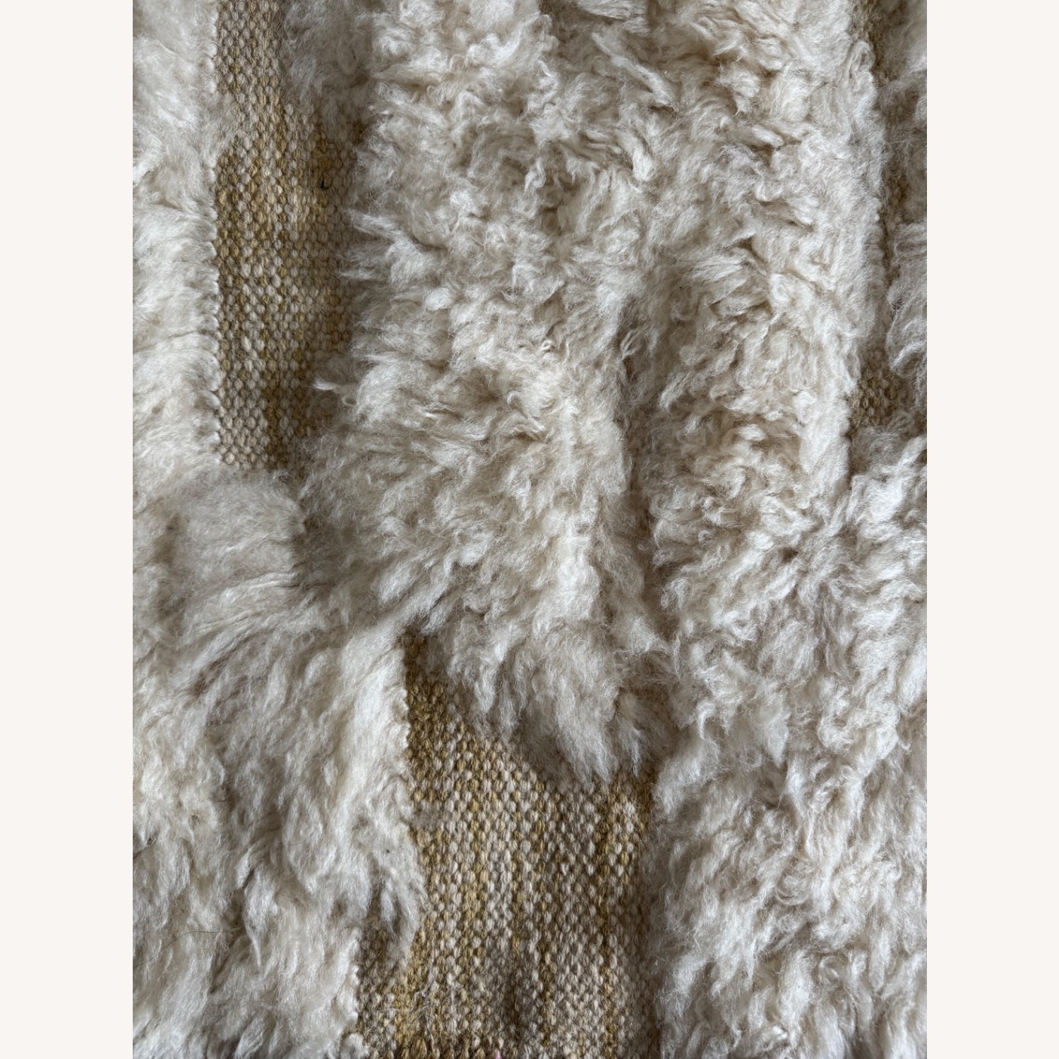 Anthropologie Tufted Evie Cream Textured Ruf 5’ x 8’ - image-5