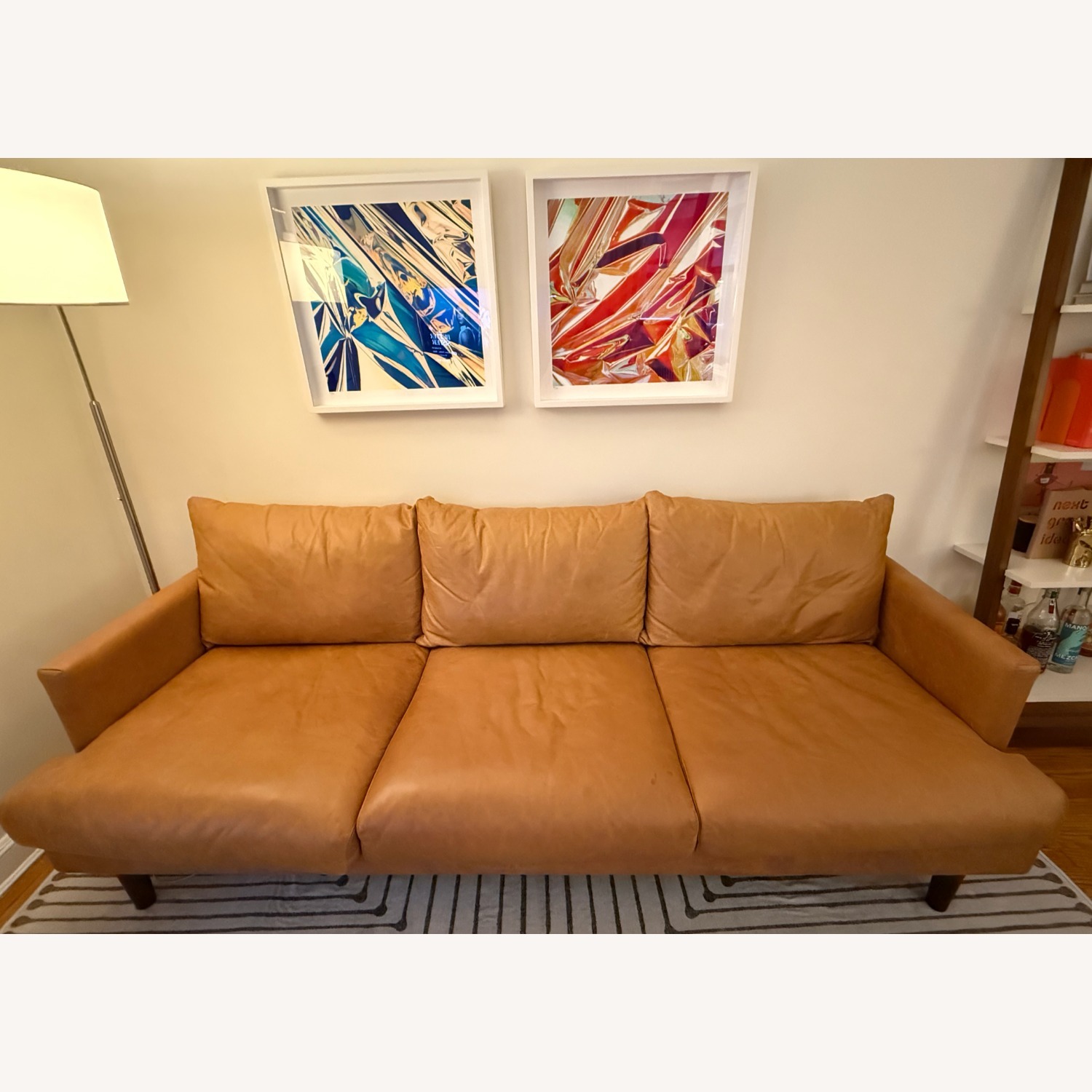 Poly & Bark Cognac Leather Sofa 88"  - image-2