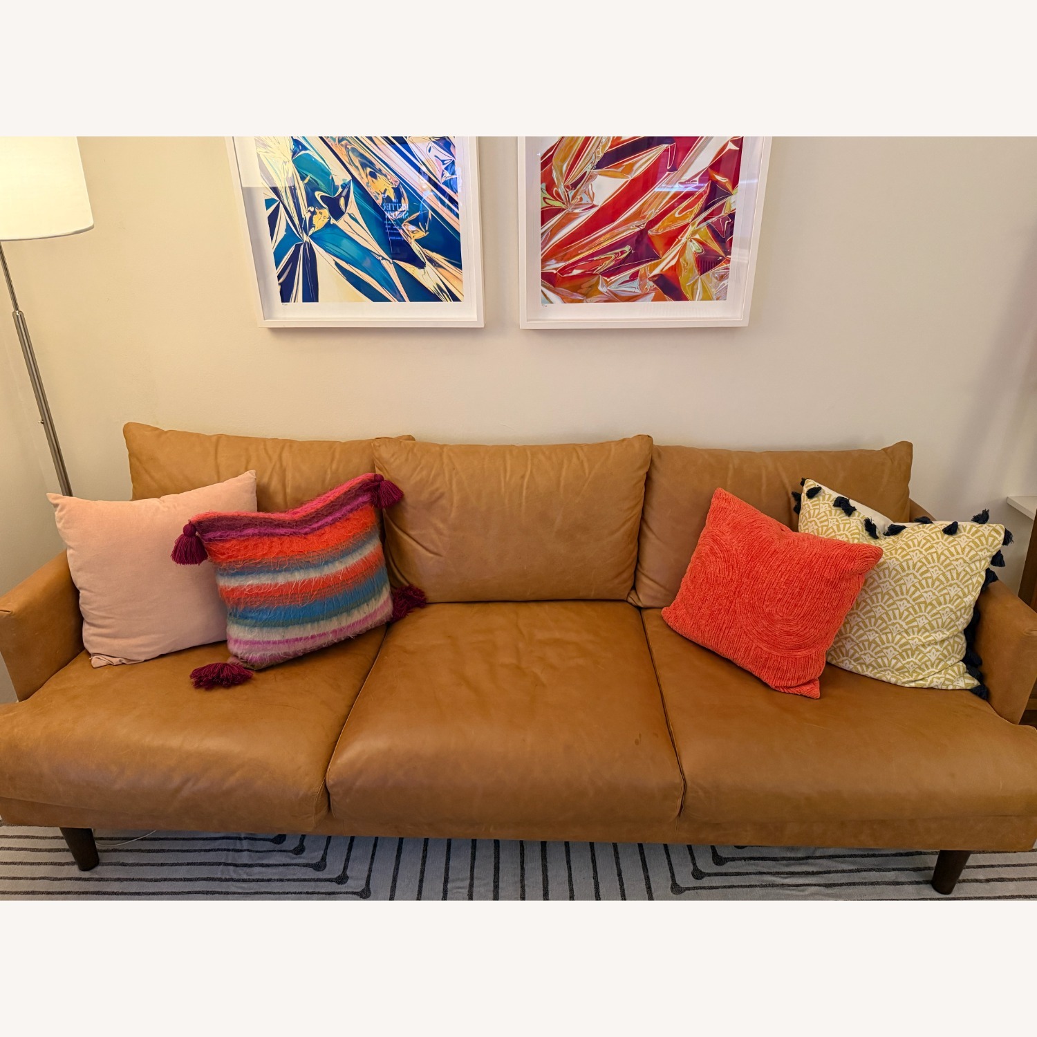 Poly & Bark Cognac Leather Sofa 88"  - image-6