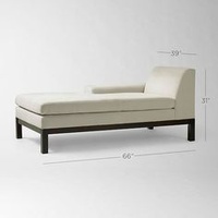 Pair of West Elm Lorimer Chaises – Lichen Green