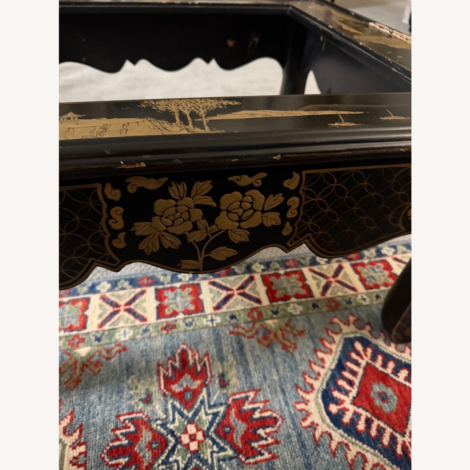 Drexel Heritage Black Gold Burl Coffee Table - image-2