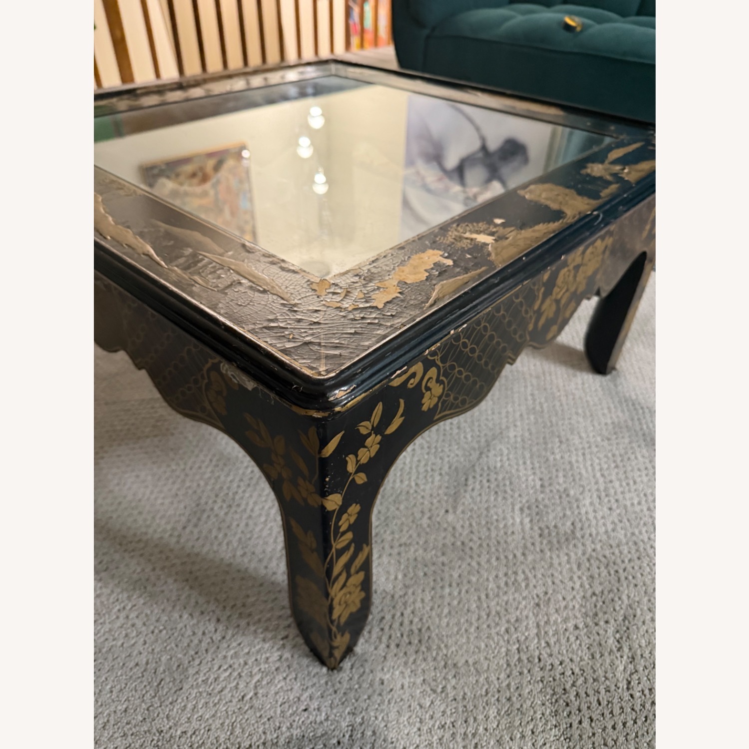 Drexel Heritage Black Gold Burl Coffee Table - image-9